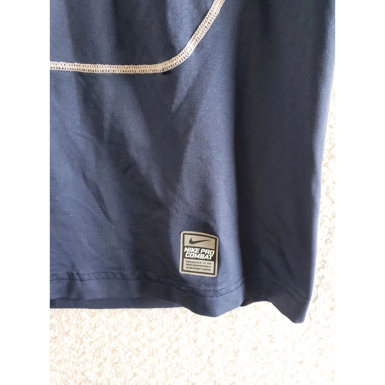 Nike Nike Pro Combat Dri-FIT Compression Men’s Large Navy Short Sleeve Athletic Shirt Size US L / EU 52-54 / 3 - 5 Thumbnail