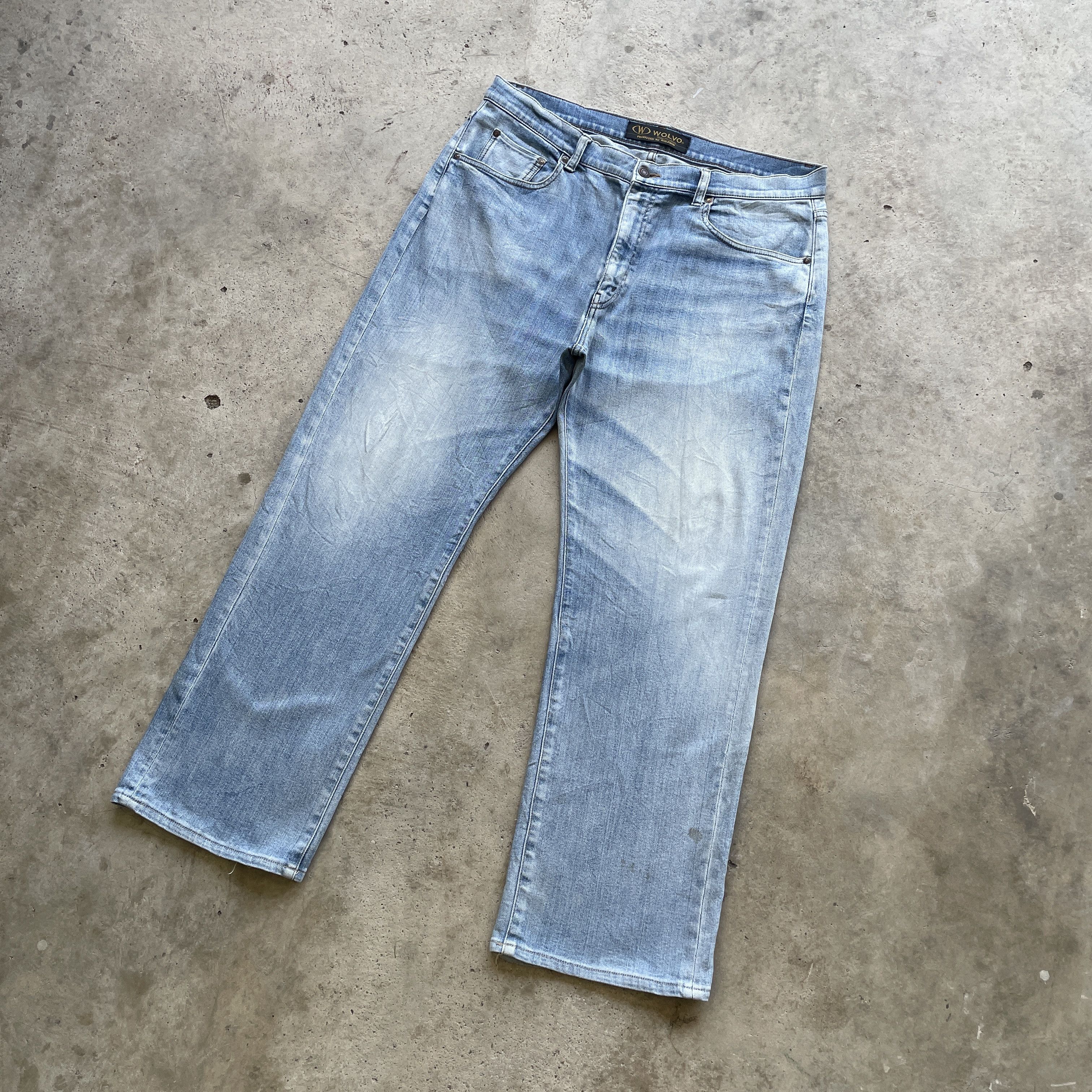 VINTAGE JAPANESE DENIM FADED REGULAR JEANS PANTS W36x28.5