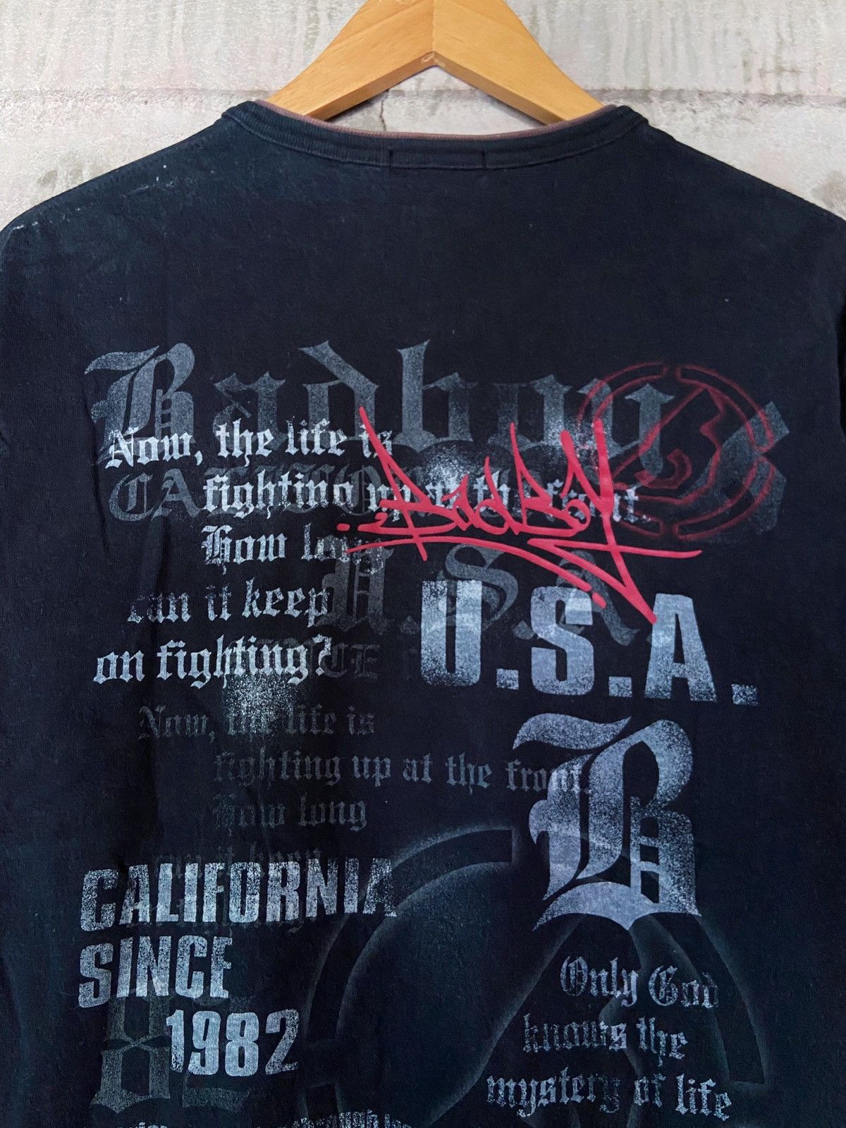 Beauty Beast × Hysteric Glamour × Japanese Brand BAD BOY NOW , THE LIFE IS FIGHTING TEE SHIRT Size US M / EU 48-50 / 2 - 16 Thumbnail
