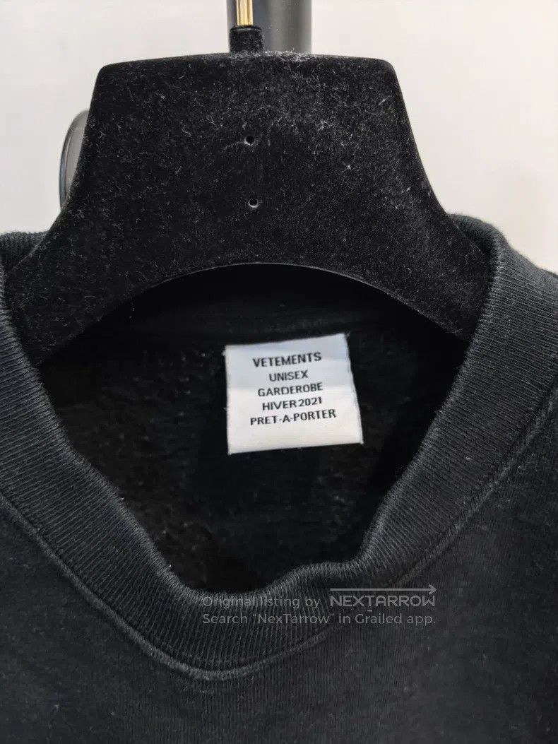 Vetements Vetements Black and Grey Color Blocked Sweatshirt Size US M / EU 48-50 / 2 - 6 Thumbnail