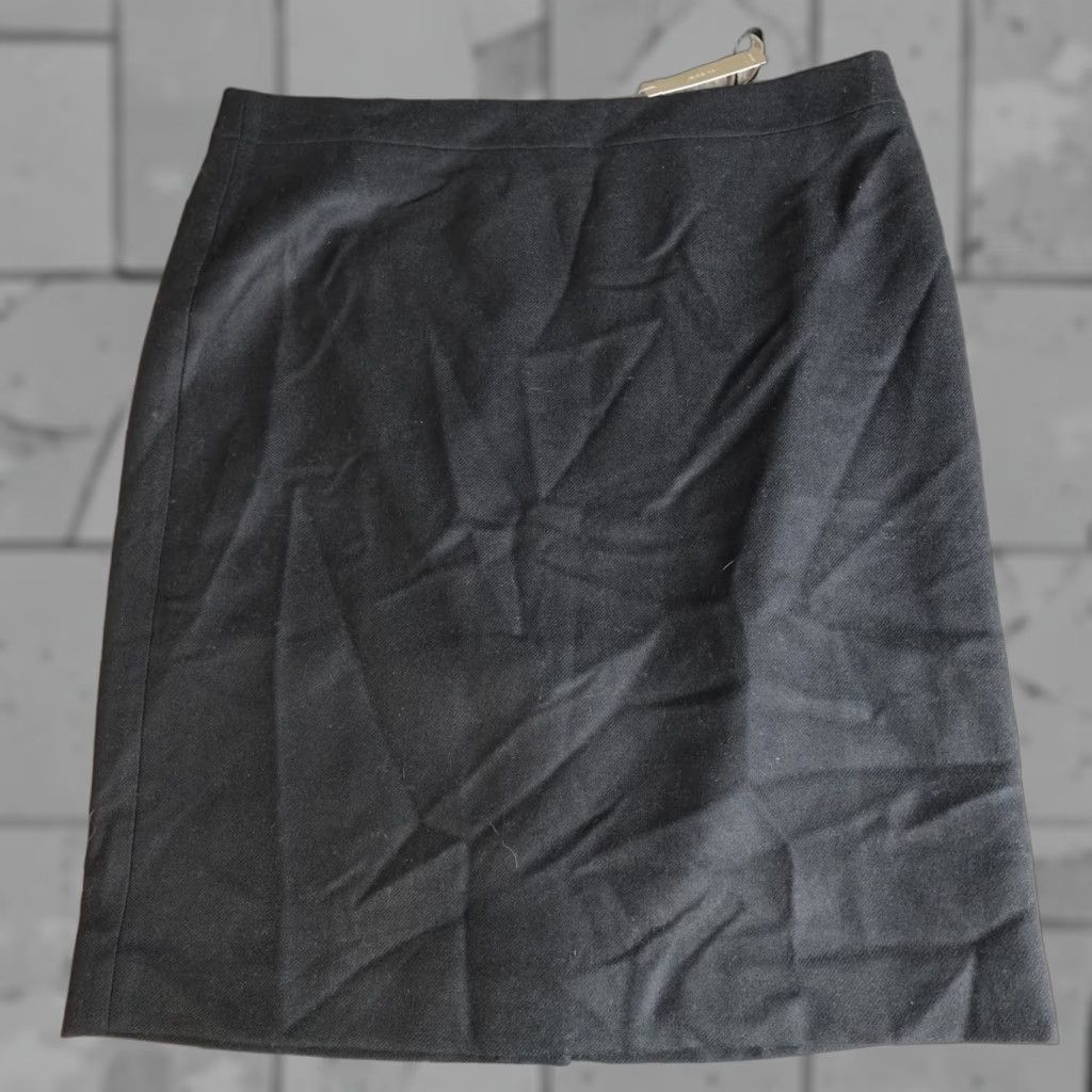 J.Crew J.Crew Skirt Womens 16 Black Solid Pencil No. 2 Double Serge Wool NEW 02676 Size 38" / US 16 / IT 52 - 1 Thumbnail
