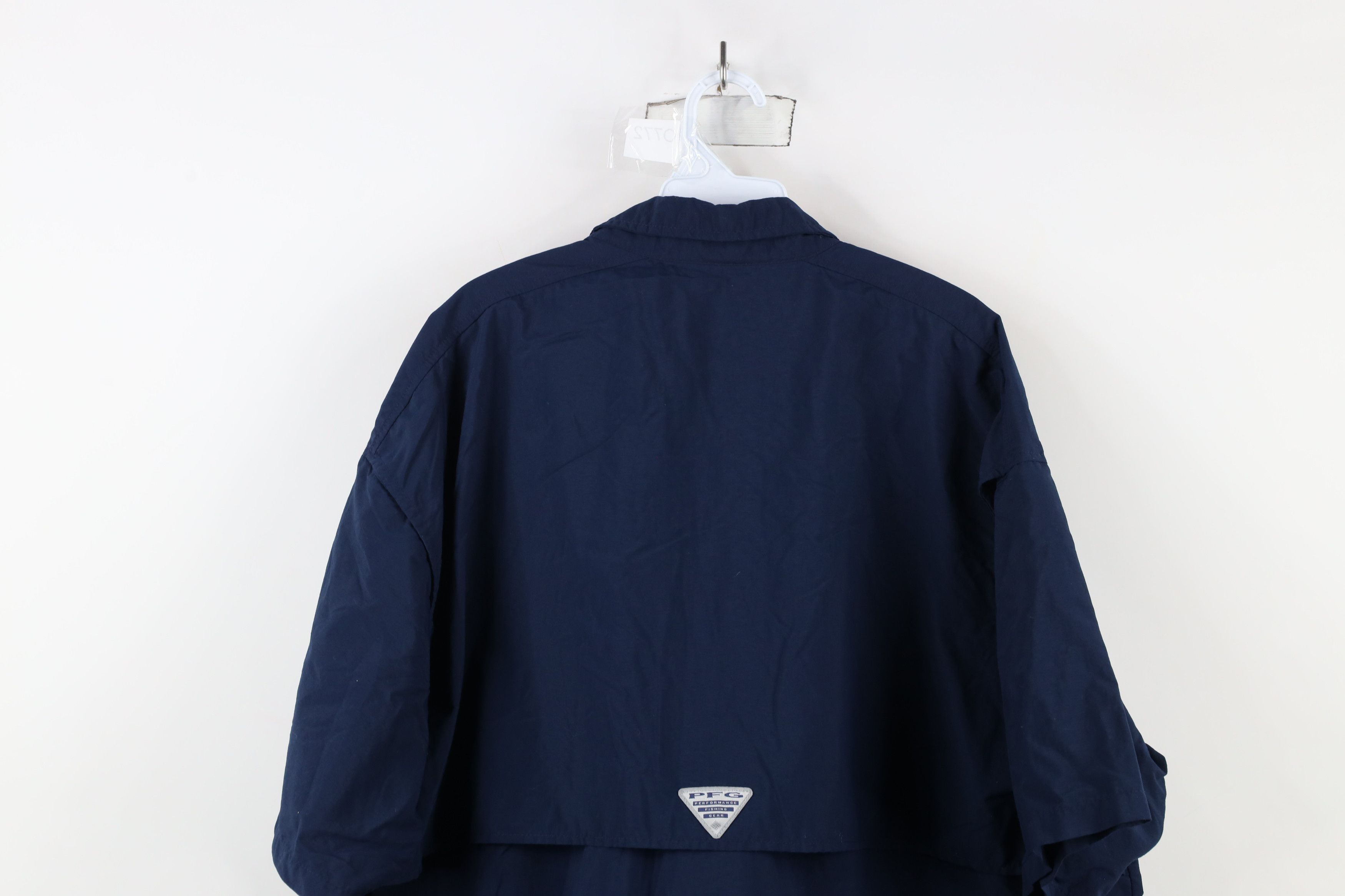 Columbia × Vintage Columbia PFG Performance Fishing Gear Button Shirt Navy Blue Size US XXL / EU 58 / 5 - 12 Thumbnail
