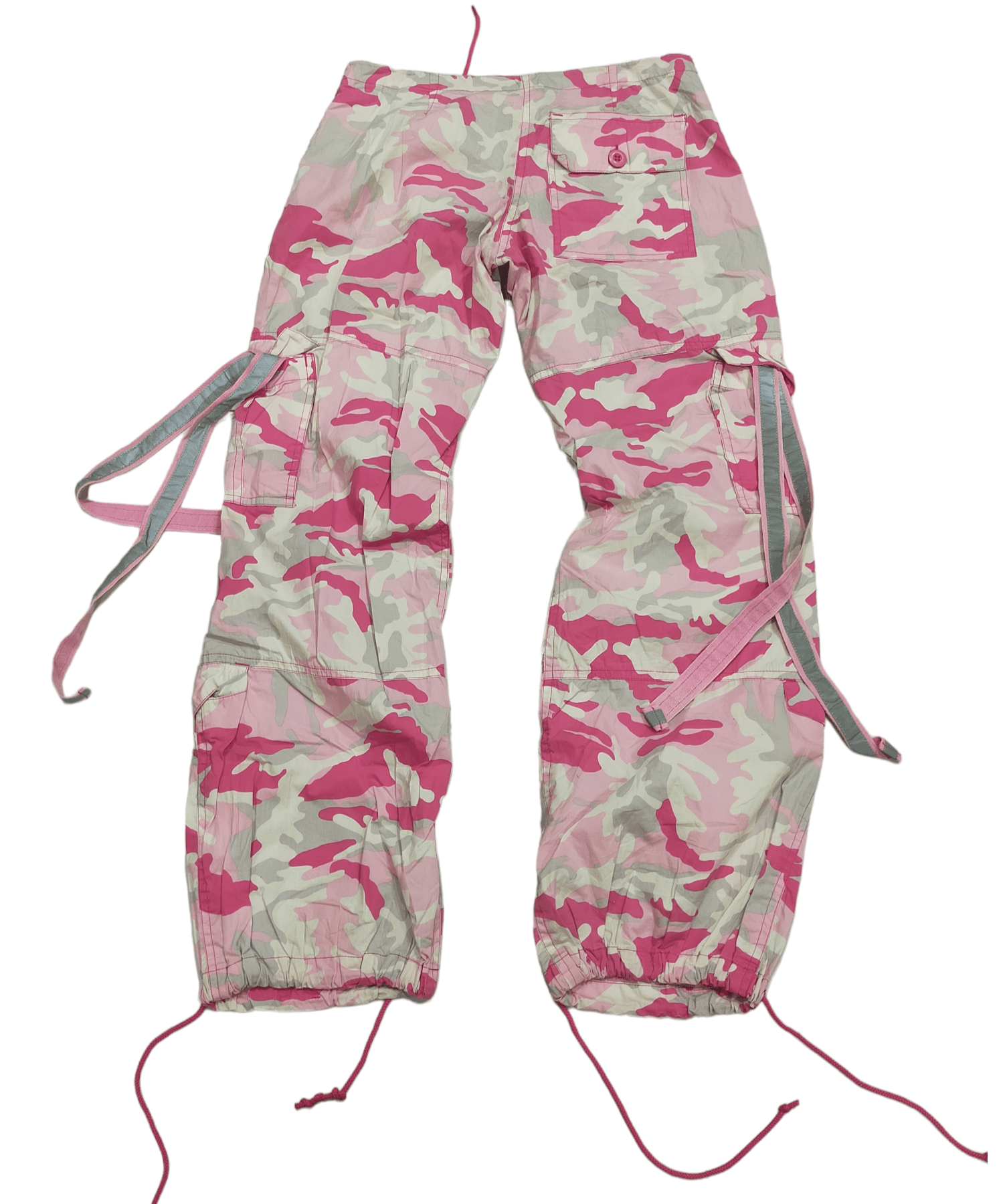 Japanese Brand × Vintage 🔥UFO PINK CAMOUFLAGE MILITARY CARGO PARACHUTE PANTS Size 31" - 2 Thumbnail
