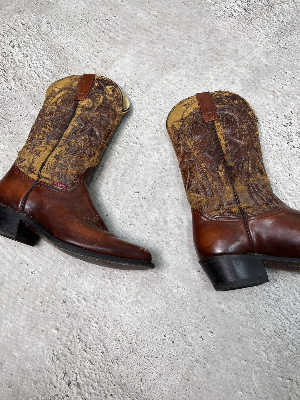 Vintage × Western Rise 90s Vintage Leather Cowboy Boots Western shoes USA Size US 9.5 / EU 42-43 - 10 Thumbnail