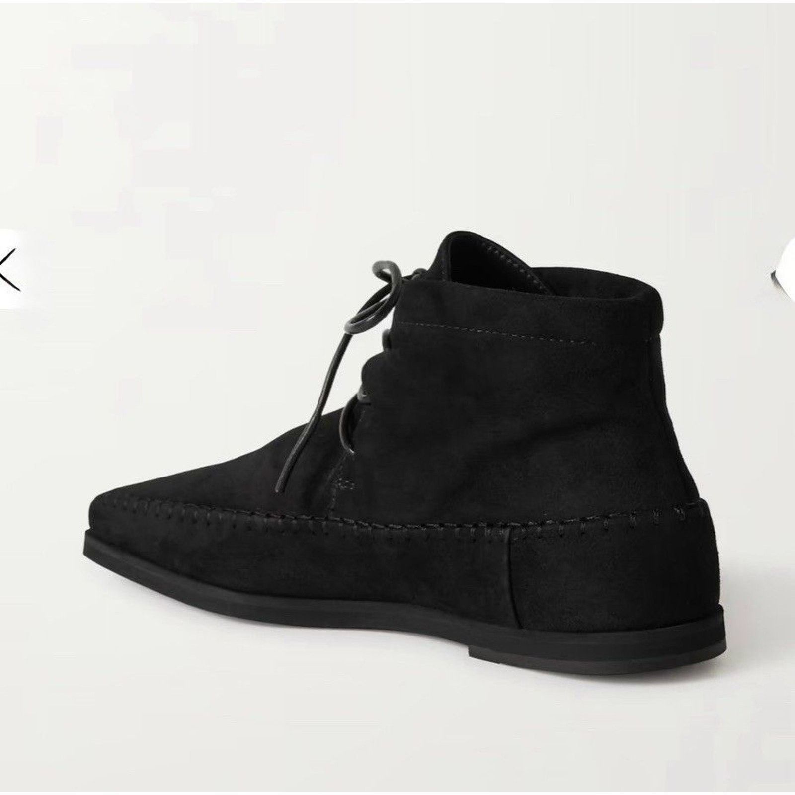 Toteme TOTEME High Top Suede Loafer Boot Black 37 Quiet Luxury NEW Size US 6 / IT 36 - 19 Thumbnail