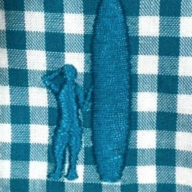 johnnie-O Johnnie-O Shirt Mens M Teal White Button-Down Gingham Check Long Sleeve EUC Size US M / EU 48-50 / 2 - 5 Thumbnail