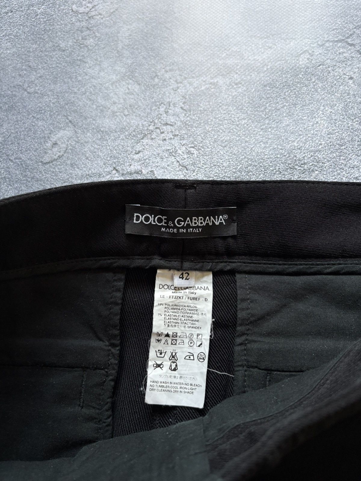 Dolce & Gabbana Vintage Dolce & Gabbana Women's Luxury Black Trousers Pants Size 28" / US 6 / IT 42 - 8 Thumbnail