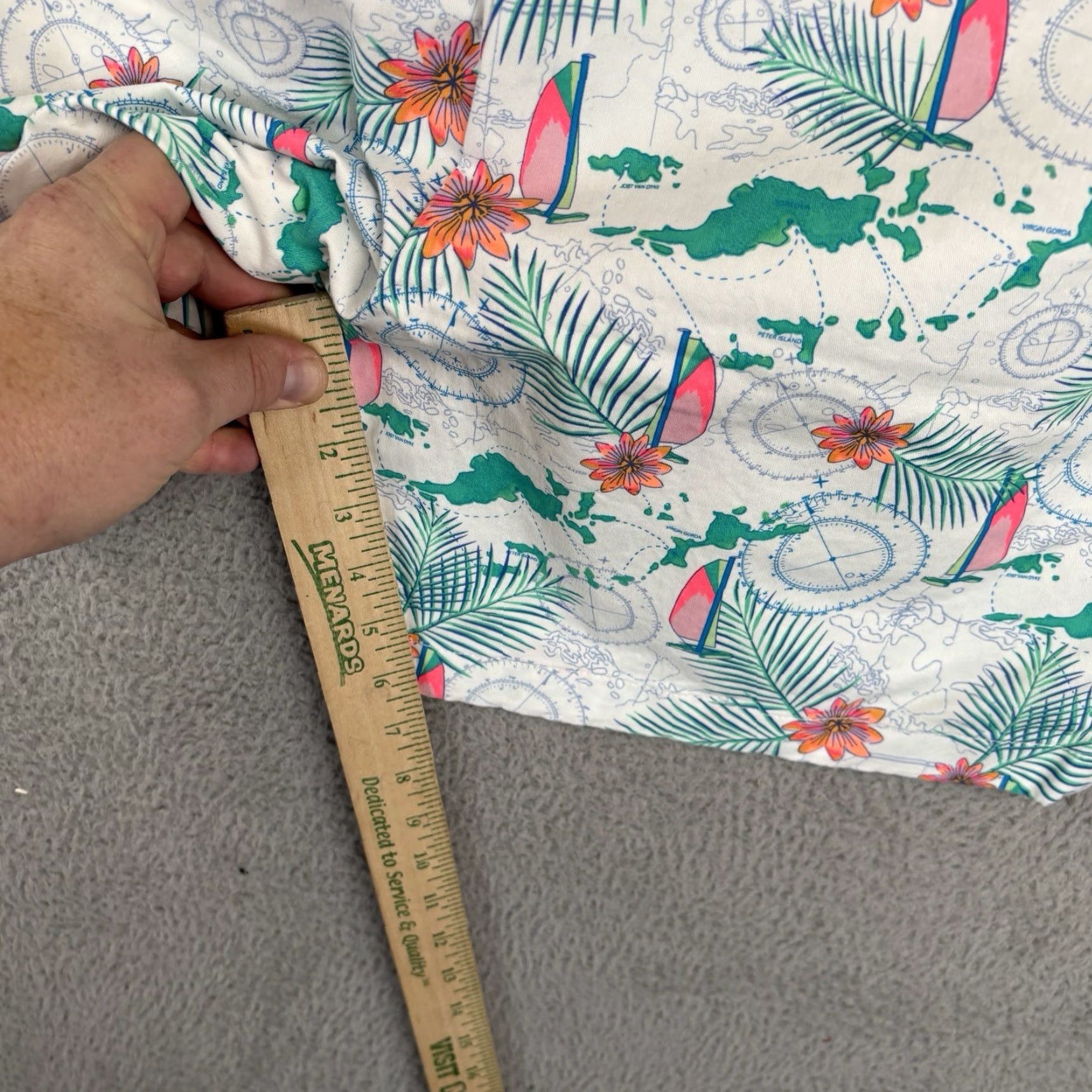 Vineyard Vines Vineyard Vines Shorts Mens 34 Floral Print Sailboat Preppy 7" Inseam Chino Cotton Spandex White Mens Regular Vintage: No Size US 34 / EU 50 - 5 Thumbnail