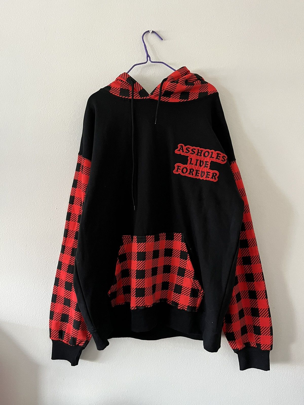 Other Assholes Live Forever black and red hoodie plaid L men’s Size US L / EU 52-54 / 3 - 2 Thumbnail