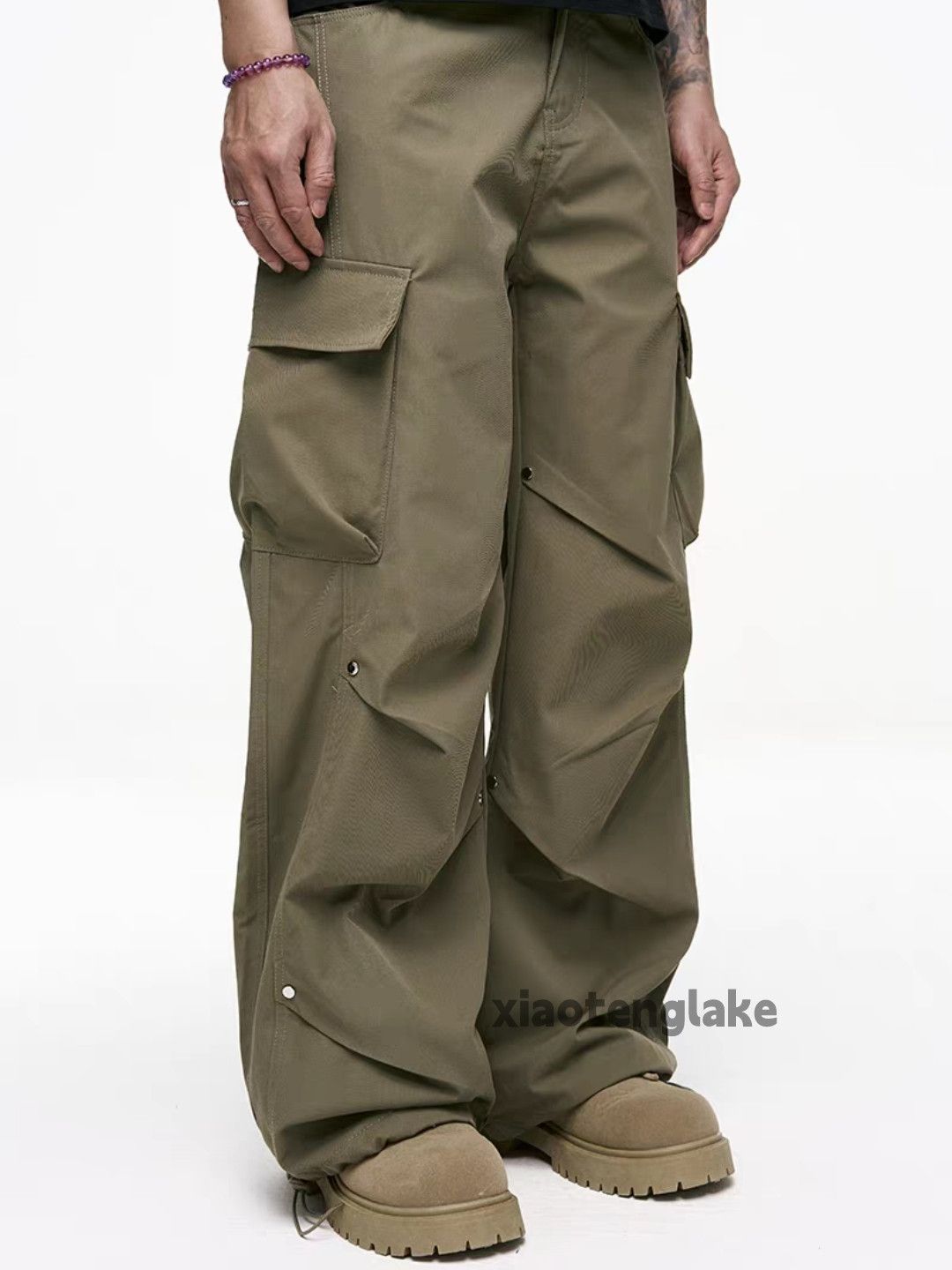 Designer Utility skate hiphop loose baggy outdoor pleated pants Size US 32 / EU 48 - 1 Thumbnail