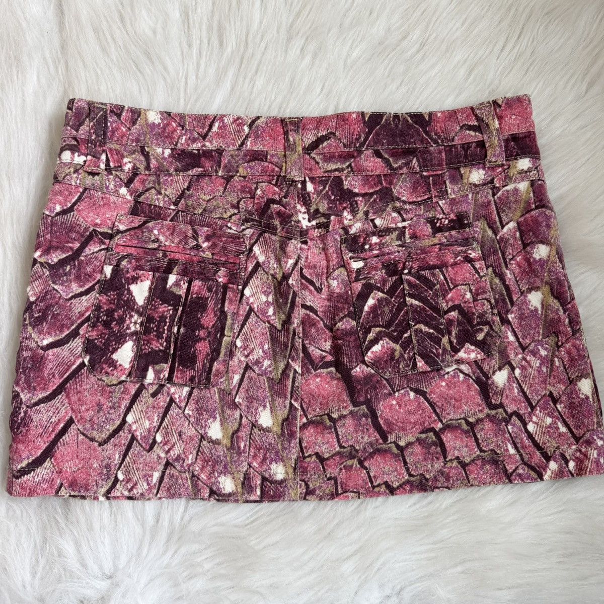 Just Cavalli Just cavalli pink snake print cotton vintage mini skirt Size 28" / US 6 / IT 42 - 4 Thumbnail