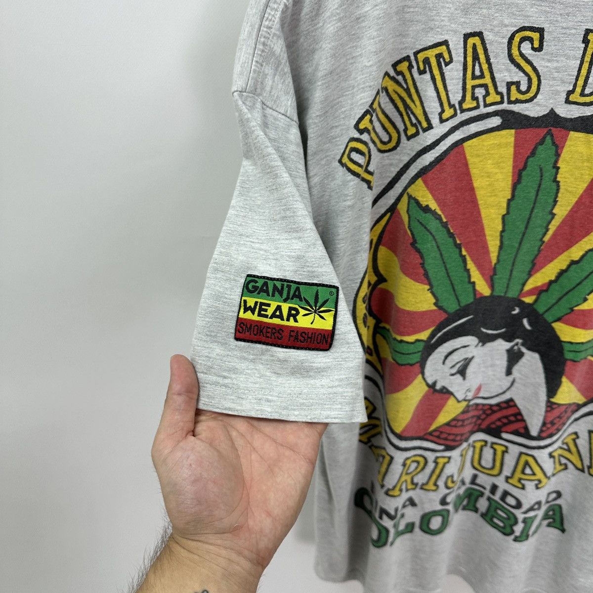 Vintage Vintage 90s Weed Ganja Wear Puntas del Oro Marijuana tee y2k Size US XL / EU 56 / 4 - 7 Thumbnail