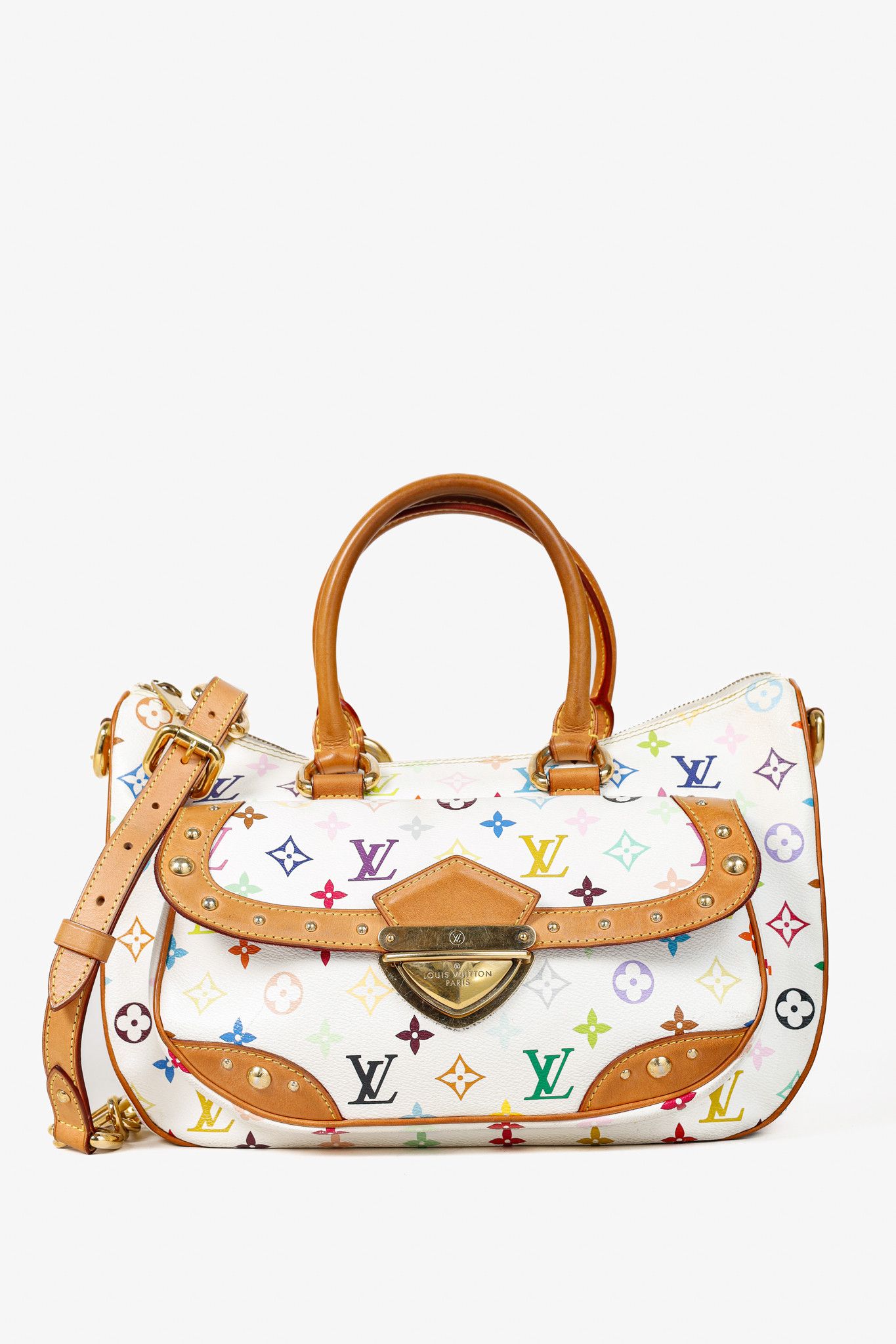 2010 Louis Vuitton x Takashi Morakami Monogram Multicolore Rita Handbag