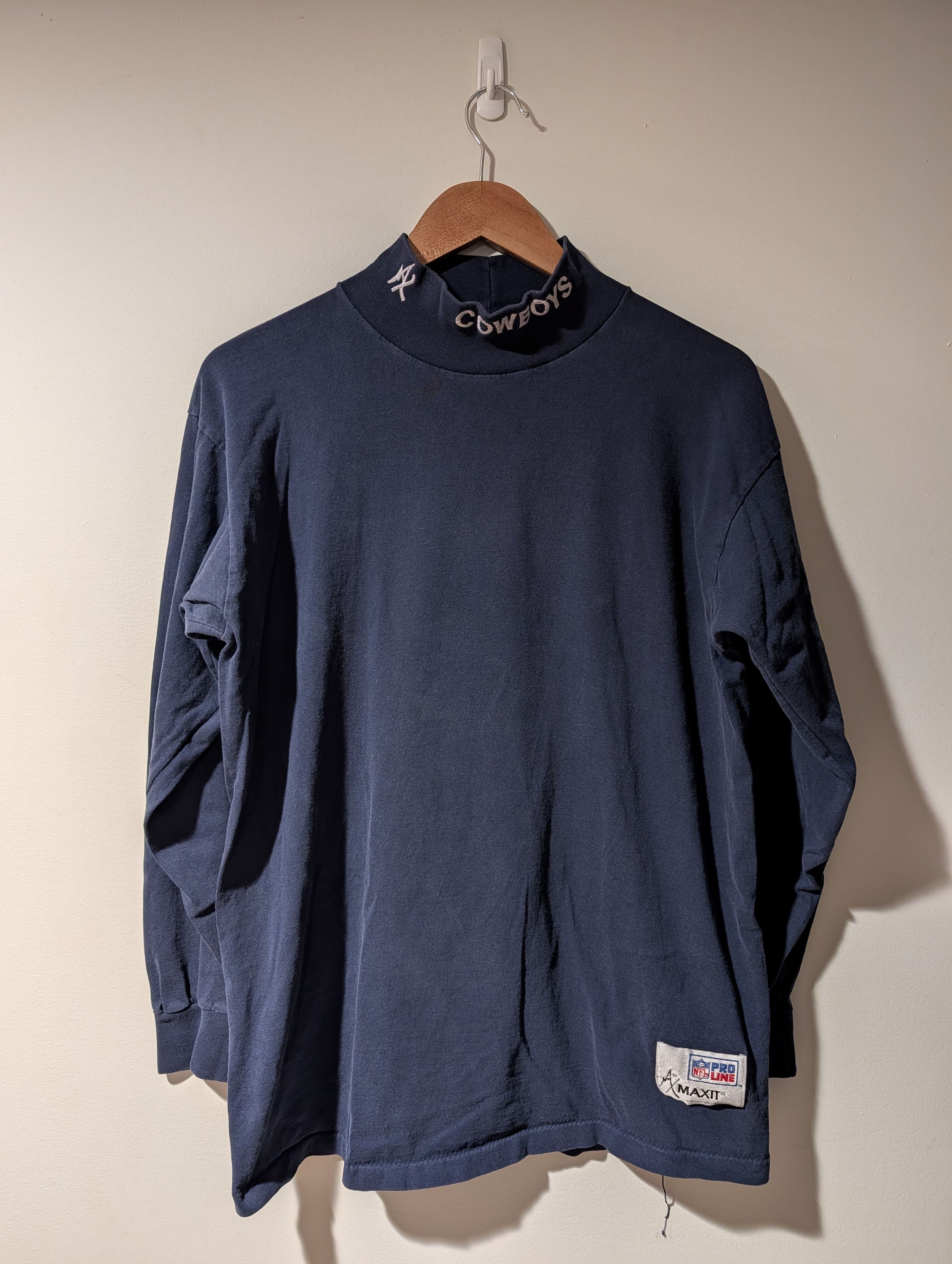 NFL Vintage 90s Dallas Cowboys NFL Football Pro Line Turtle Neck Size US M / EU 48-50 / 2 - 1 Thumbnail