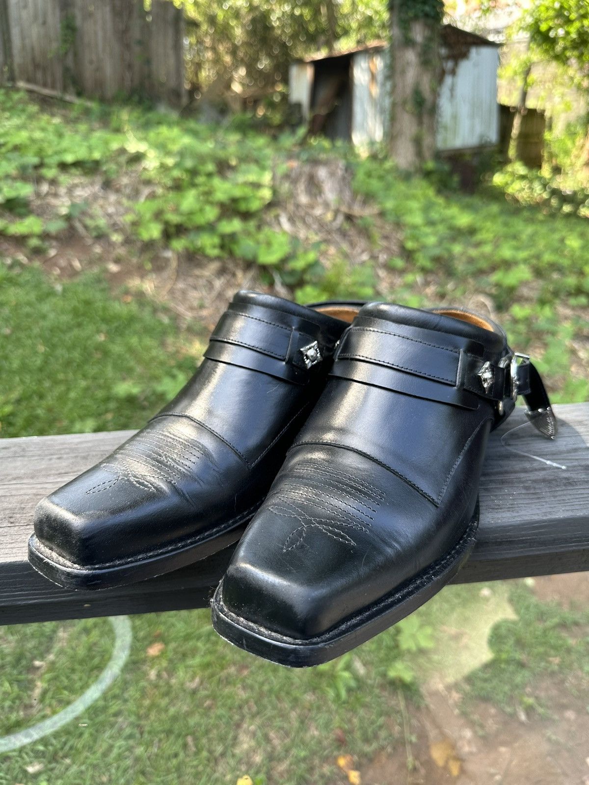 Toga Toga Virilis Black Leather Western Loafer Mule | Grailed