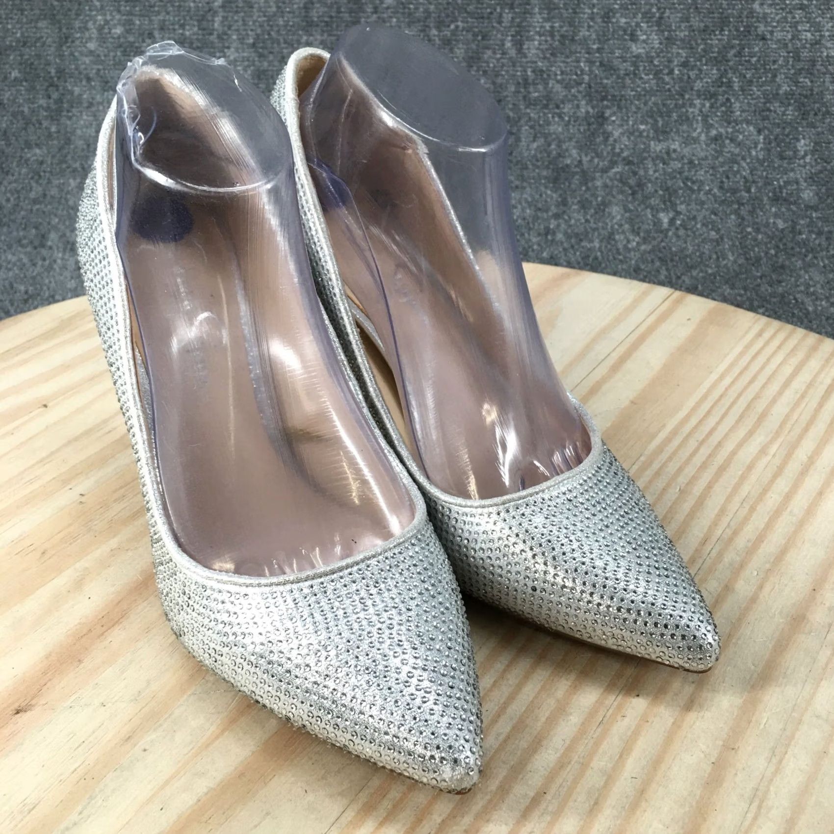 Jessica Simpson Jessica Simpson Heels Womens 8.5 M Lindiza Stiletto Pumps Rhinestone Silver Heel Size US 9 / IT 39 - 3 Thumbnail