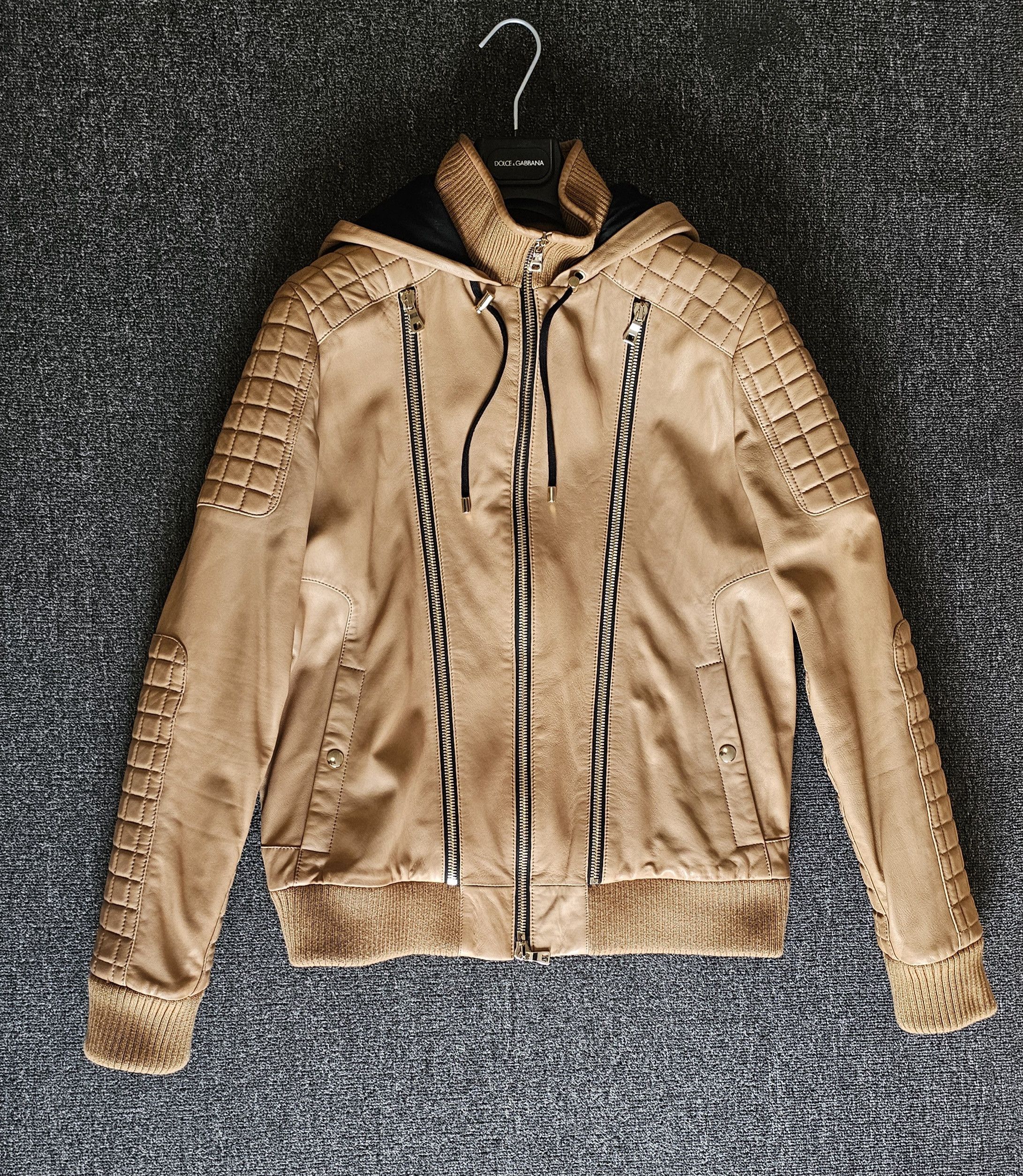 Balmain Balmain Runway Brown Hooded Biker Leather Jacket Size 54 Size US L / EU 52-54 / 3 - 2 Thumbnail