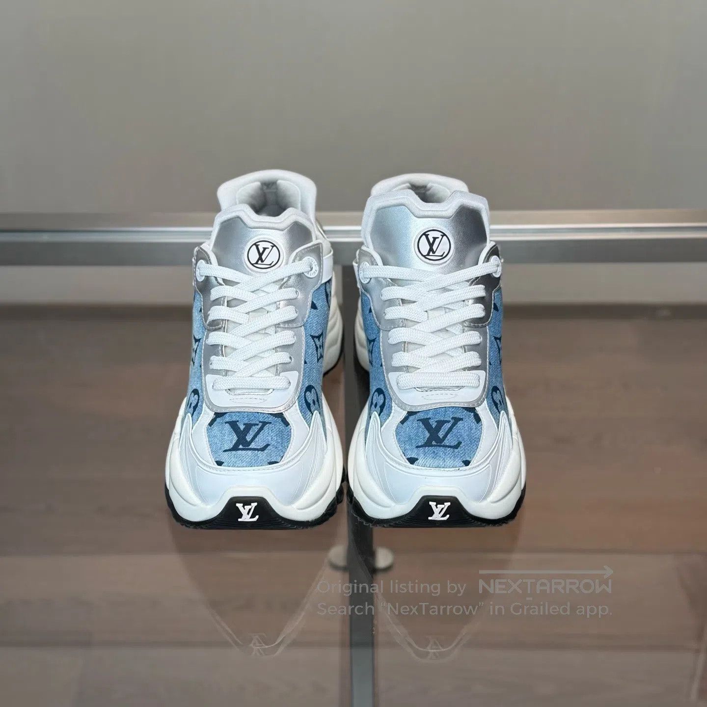 Louis Vuitton Louis Vuitton Run 55 Cowboy Blue Daddy shoes Size US 5.5 / IT 35.5 - 2 Thumbnail