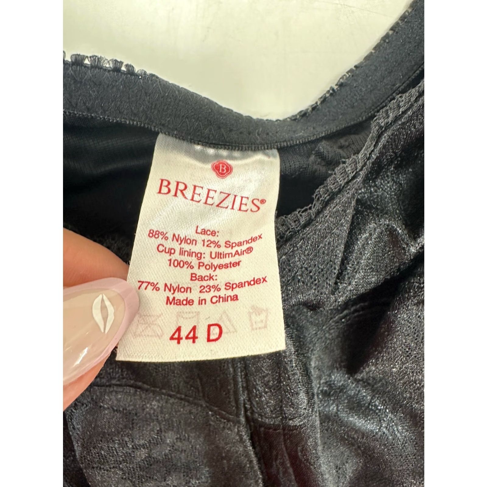 Vintage VINTAGE Breezies Womens Bra 44D Black Front Closure NWTs Bra Womens 44D Black Front Clasp Vintage Breezies Size ONE SIZE - 3 Thumbnail