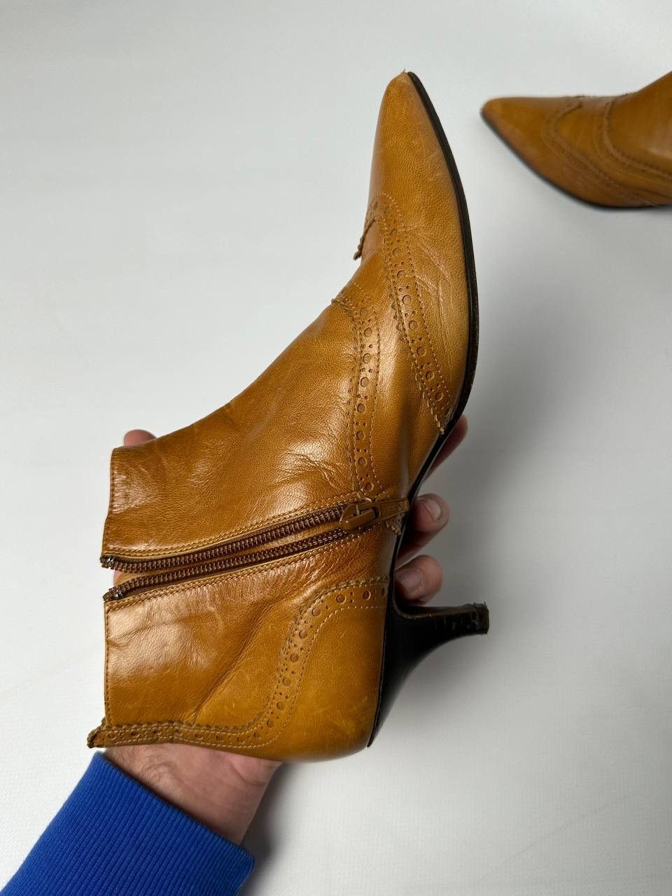 Veronique Branquinho Veronique Branquinho Brown Leather Ankle Boot Size US 8 / IT 38 - 17 Thumbnail