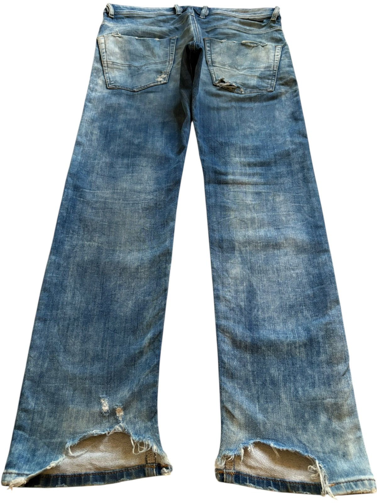 Diesel Vintage Diesel Krooley-T Bleached Distressed Ripped Jeans Size US 34 / EU 50 - 2 Thumbnail