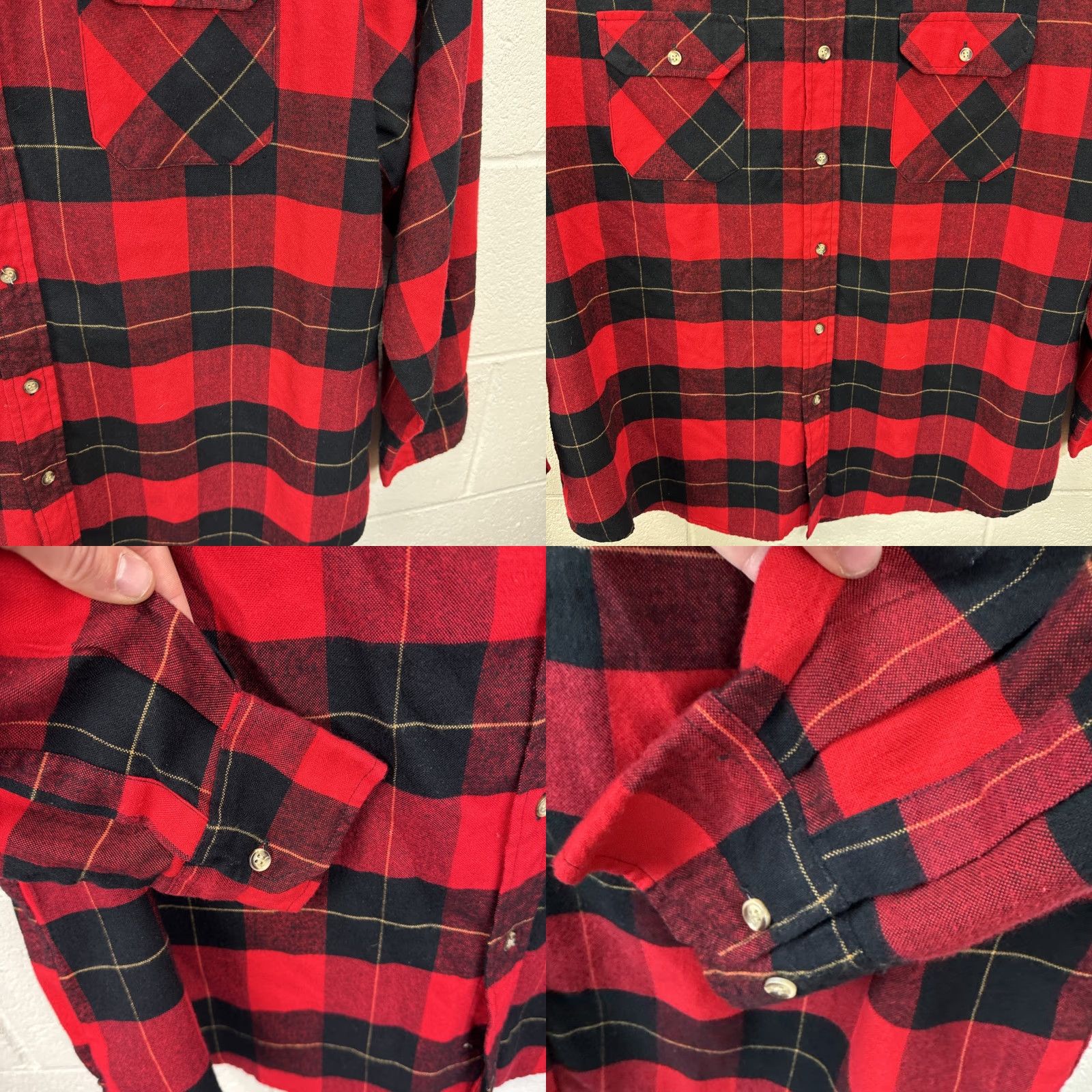Vintage VINTAGE Timber Ridge Shirt Mens Flannel Plaid Buffalo Red Black XL Button-Up Pocketed Size US XL / EU 56 / 4 - 8 Thumbnail