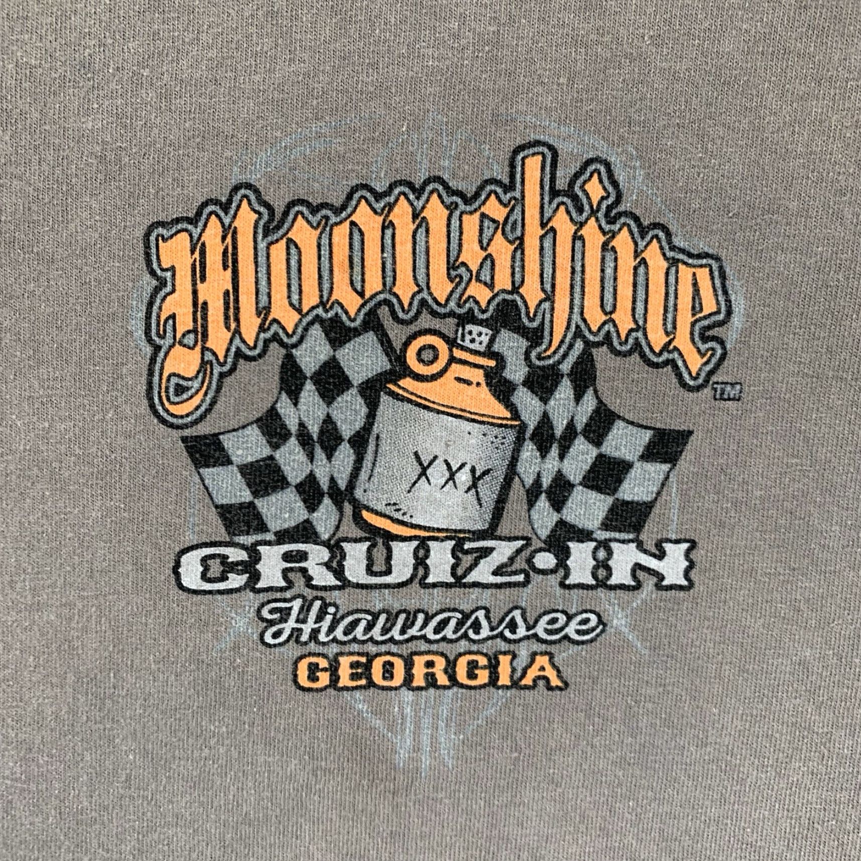Gildan VINTAGE Gildan Moonshine Drag Racing T-Shirt Adults Large Gray Graphic Print 2000s Mens Size US L / EU 52-54 / 3 - 4 Thumbnail