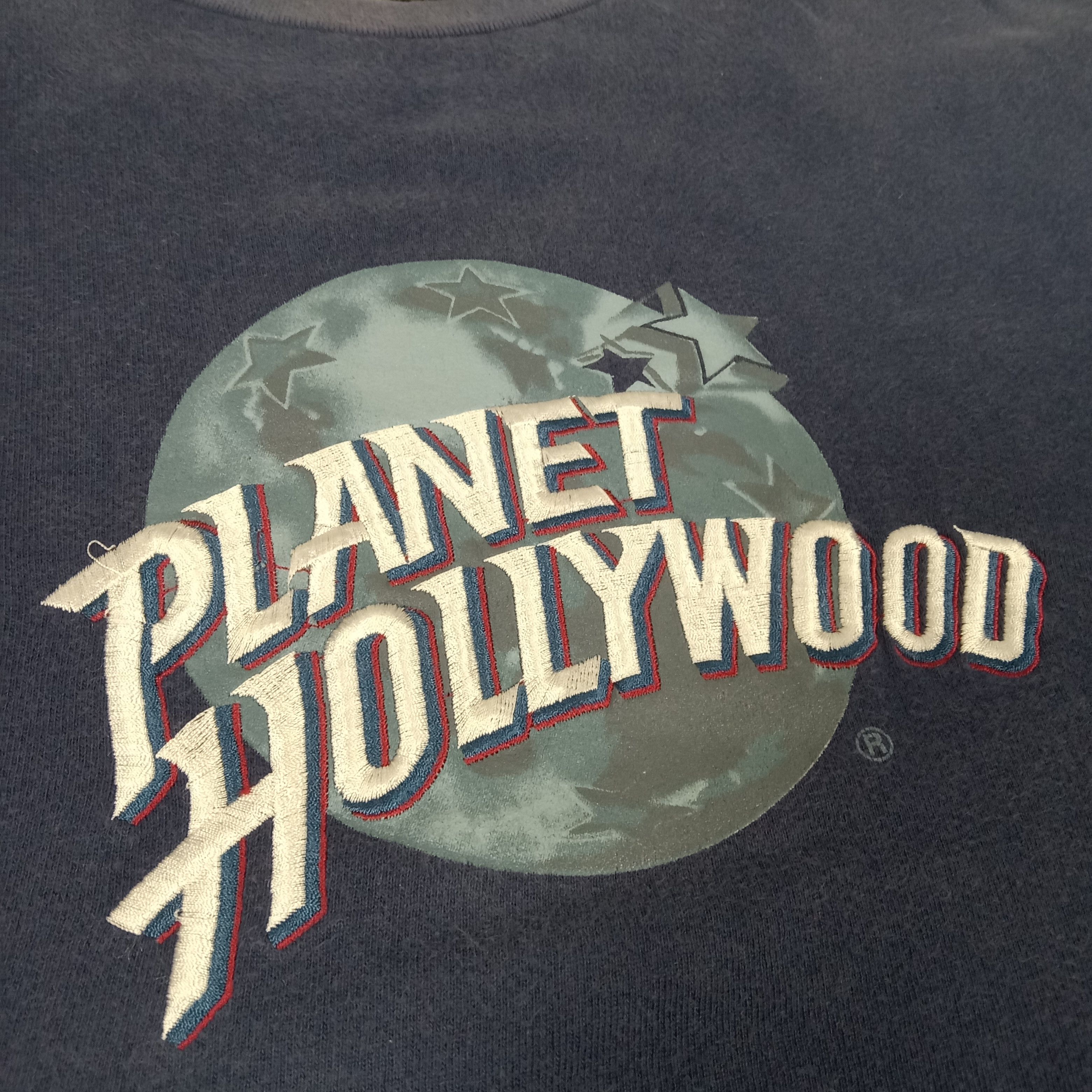Planet Hollywood × Vintage Vintage 90s Planet Hollywood Rare Embroidery Logo Sweatshirt Size US XL / EU 56 / 4 - 3 Thumbnail