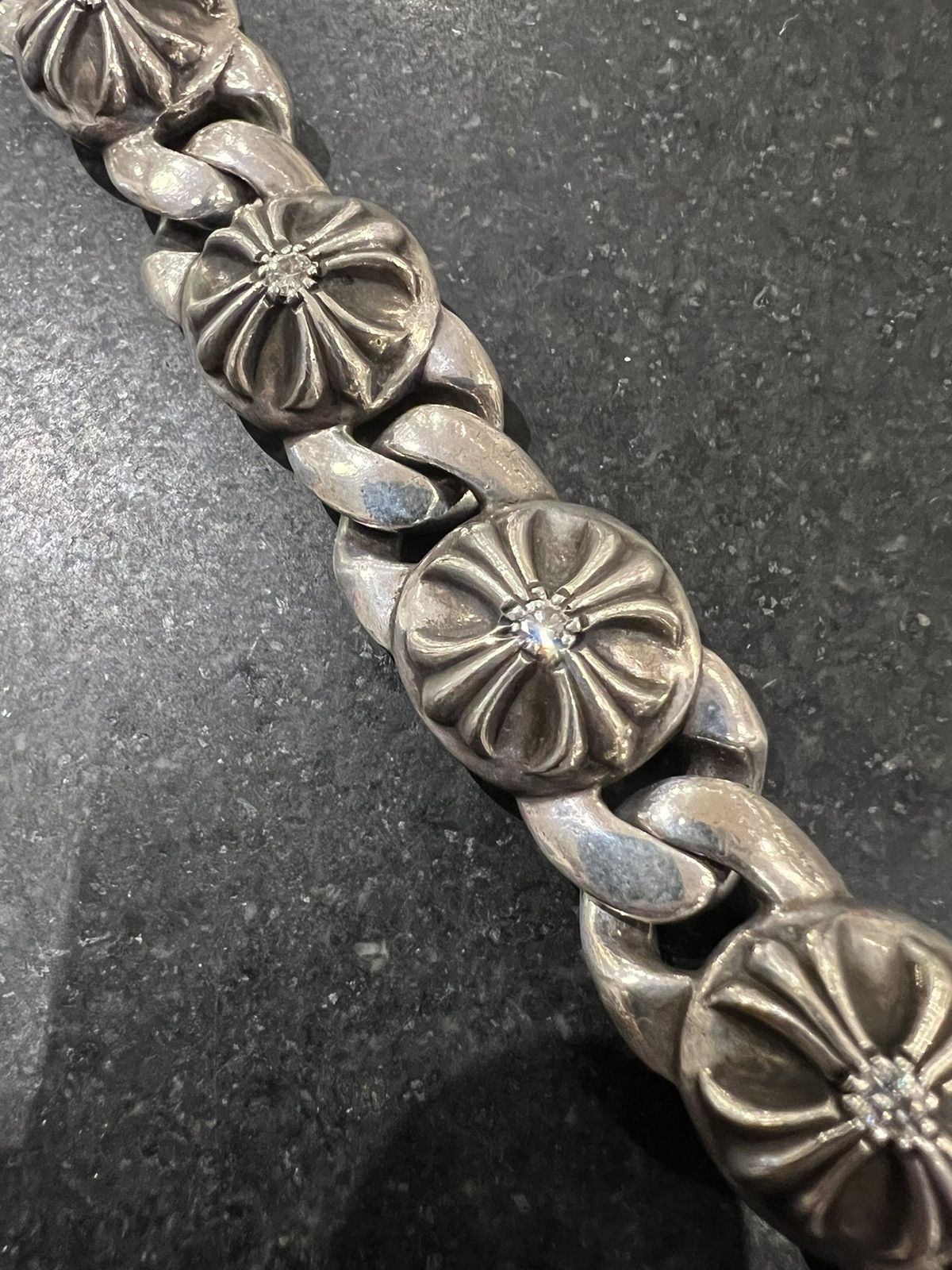 Chrome Hearts Chrome Hearts CH Plus Maltese Link Bracelet With Diamonds Size ONE SIZE - 5 Thumbnail