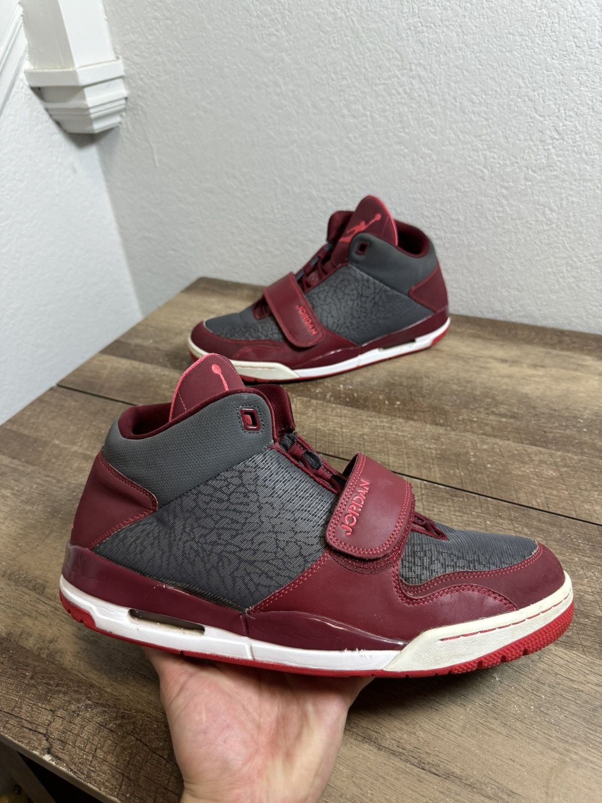Jordan Brand Nike Air Jordan Flight Club 90s Gray/Fusion Red Men Sz 13 Size US 13 / EU 46 - 1 Thumbnail