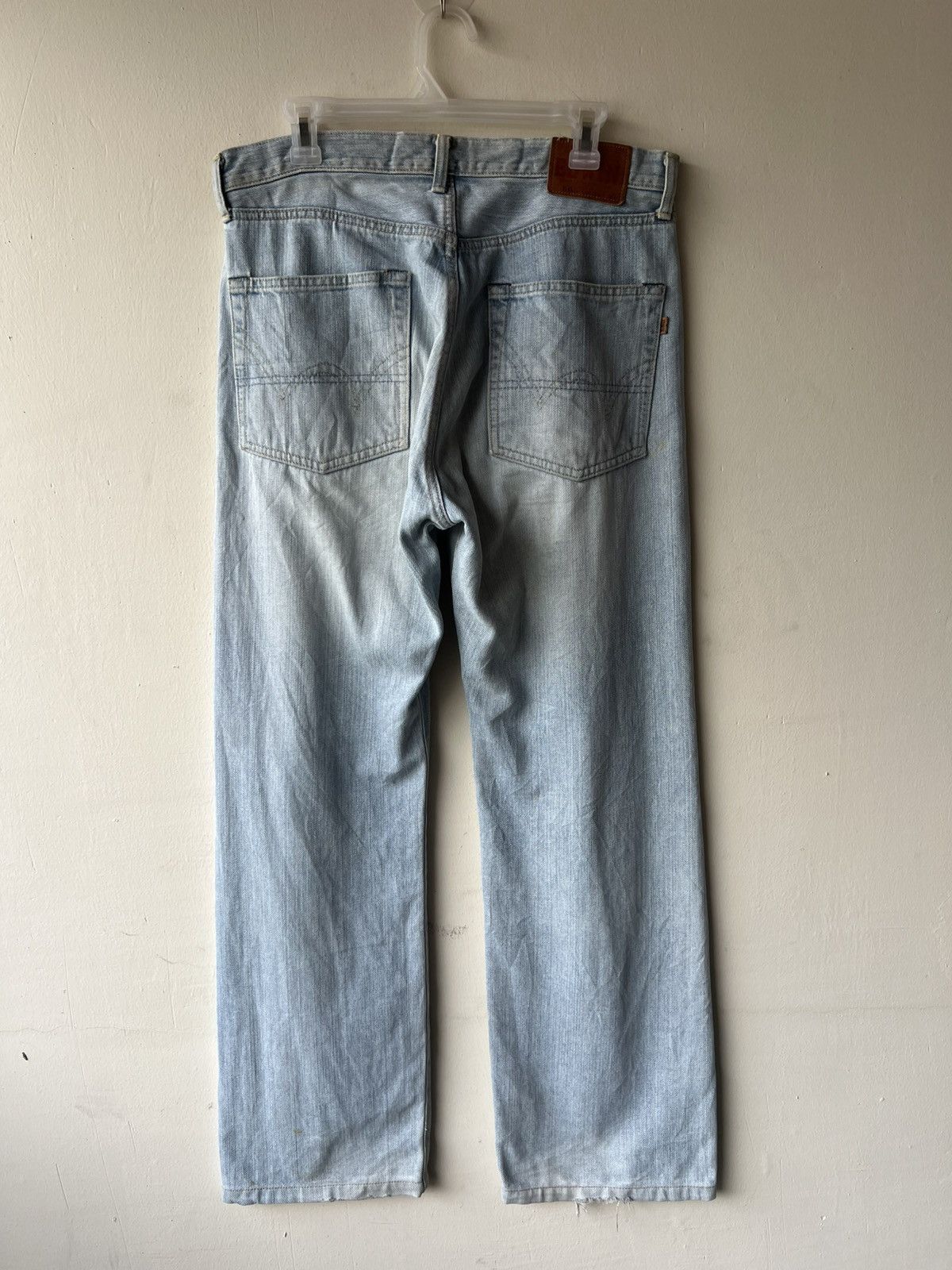Edwin 2000s Edwin 505 Distressed Aging Mud Denim Selvedge Jeans Size US 32 / EU 48 - 3 Thumbnail