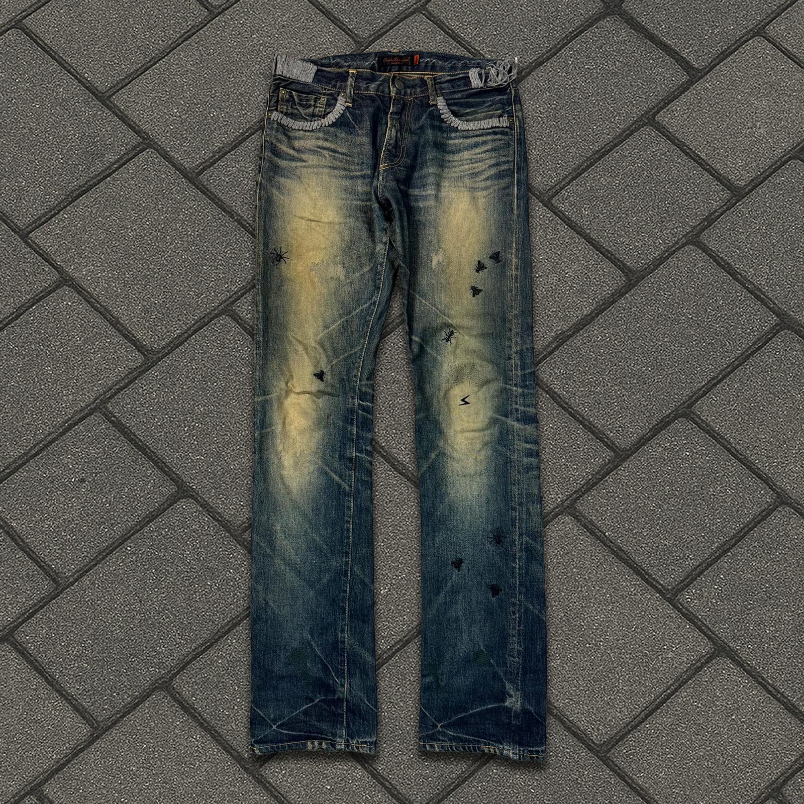 【COLOR iN ID】Heaven Lettering Denim Pants Home | loudvtg