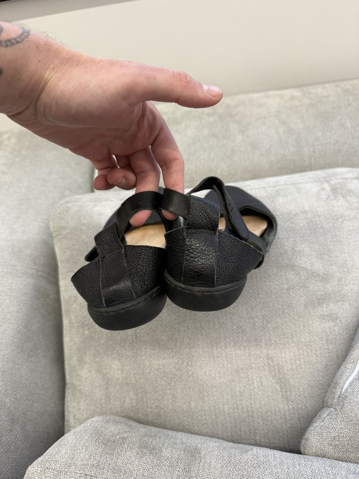 Trippen Rare Trippen Mary Jane Avant Garde Leather Flat Ballet Shoes Size US 10 / IT 40 - 6 Thumbnail
