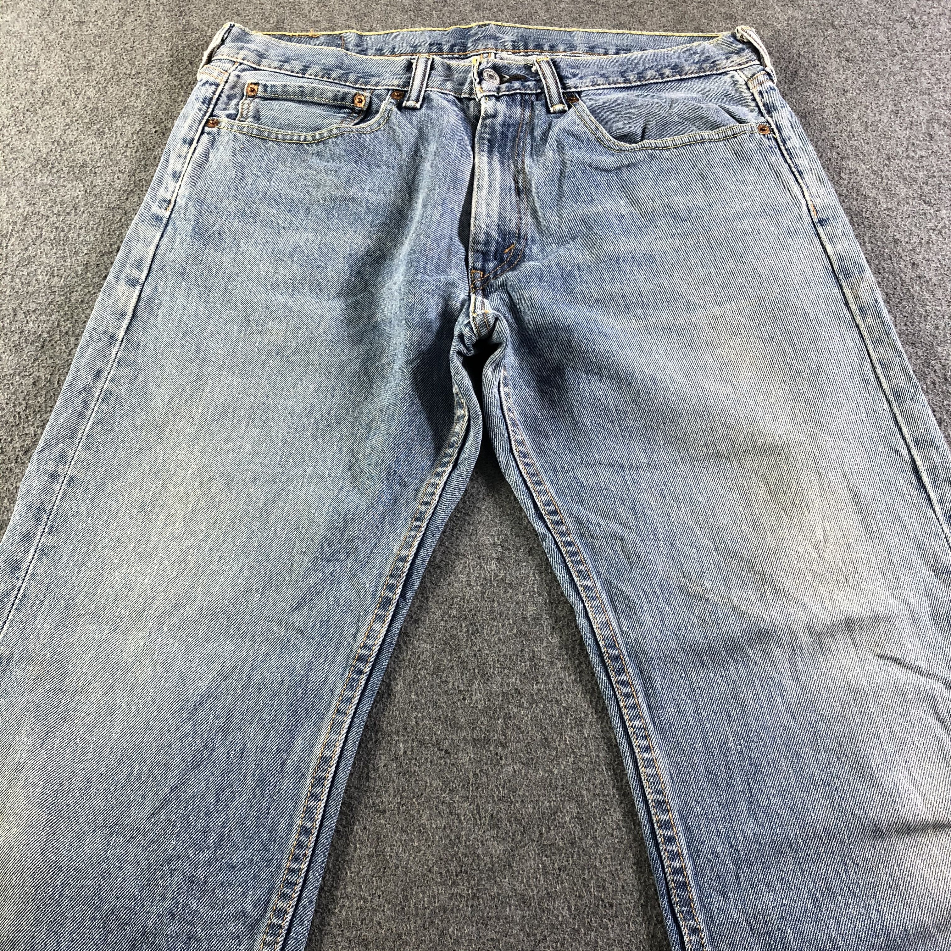 Levi's Vintage Blue Wash Levis 505 Jeans-J4421 Size US 35 - 3 Thumbnail