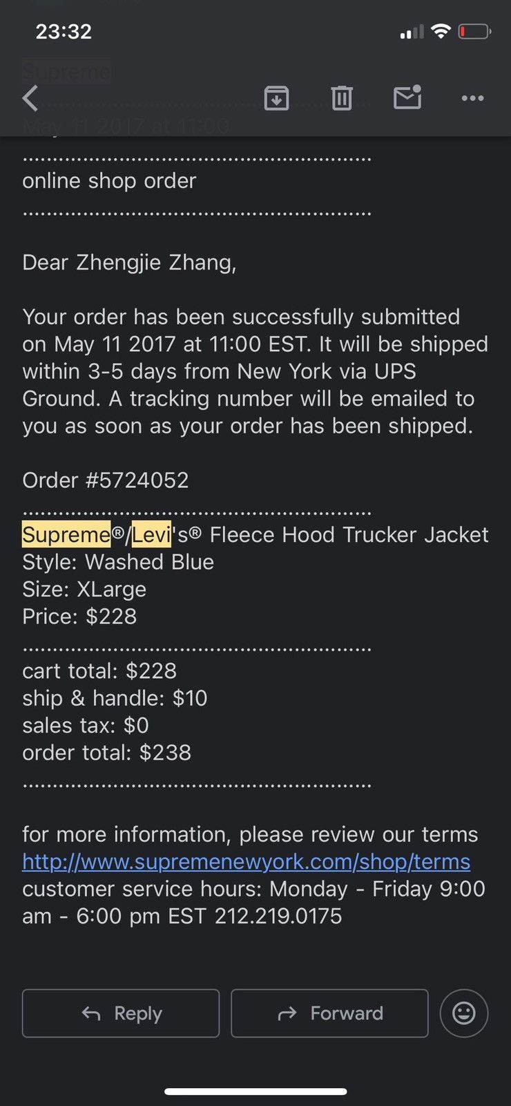Levi's × Supreme Supreme Levi's fleece hooded Trucker Jacket blue Size US XL / EU 56 / 4 - 10 Thumbnail