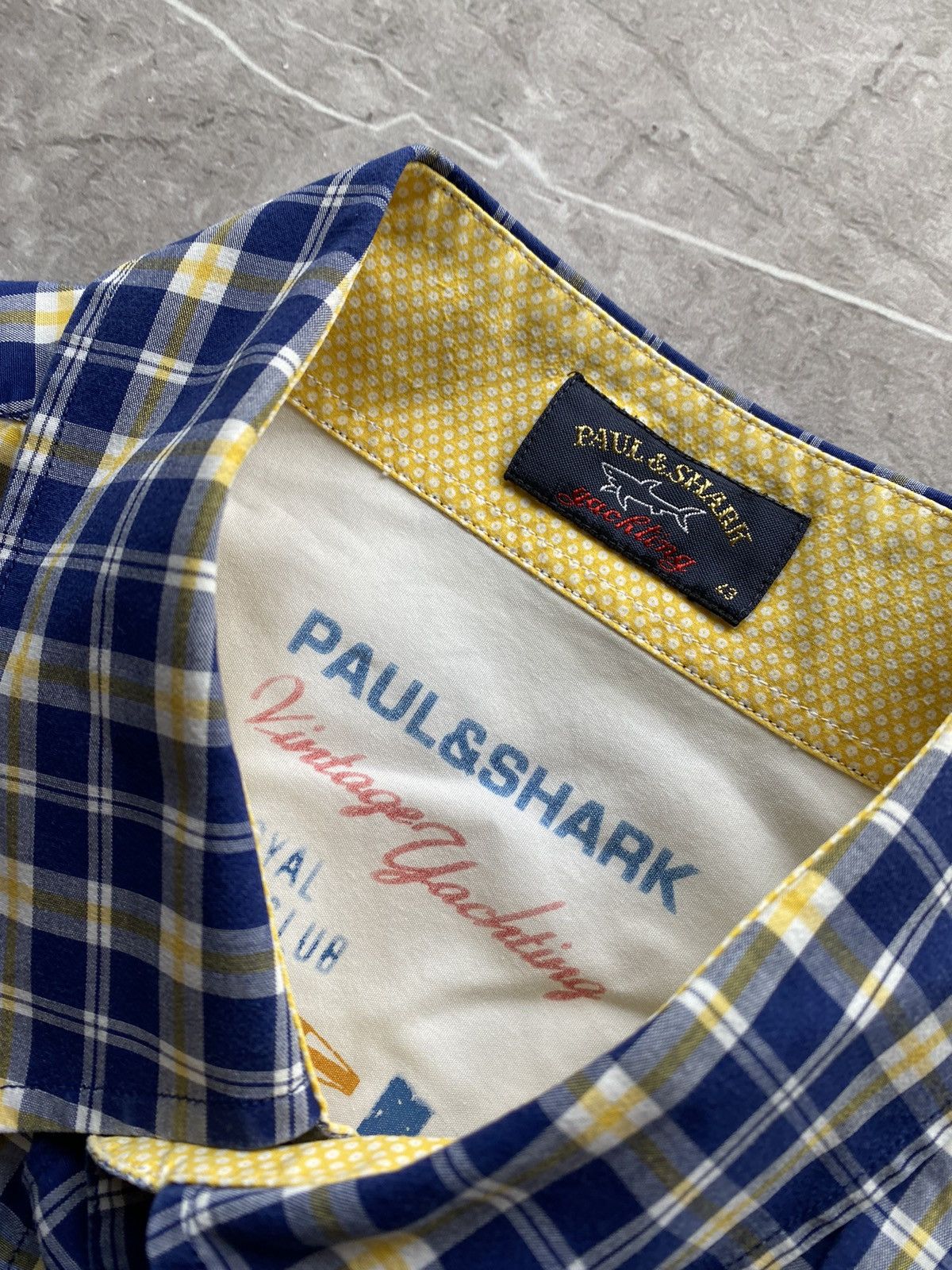 Paul & Shark Paul & Shark Vintage Yachting Royal Club Shirt Button Up Size US XL / EU 56 / 4 - 8 Thumbnail