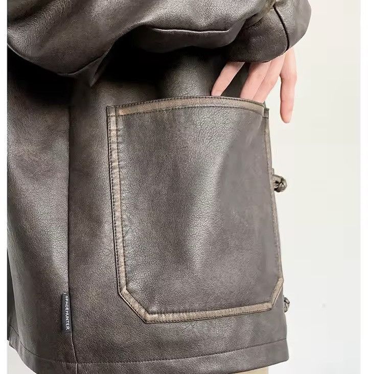 Other Washed Distressed PU Leather Y2k Japanese Jacket Size US L / EU 52-54 / 3 - 7 Thumbnail