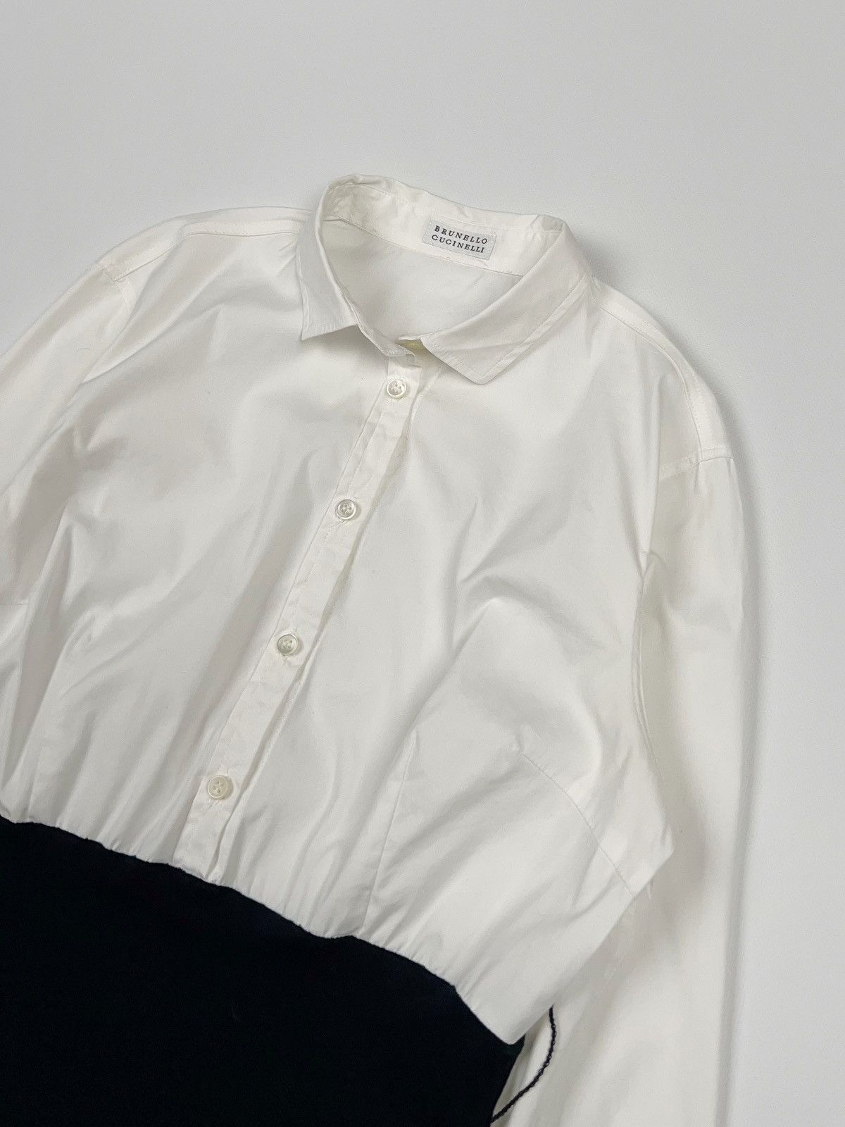 Brunello Cucinelli Brunello Cucinelli Long Shirt with Dress Black and White Size M / US 6-8 / IT 42-44 - 5 Thumbnail
