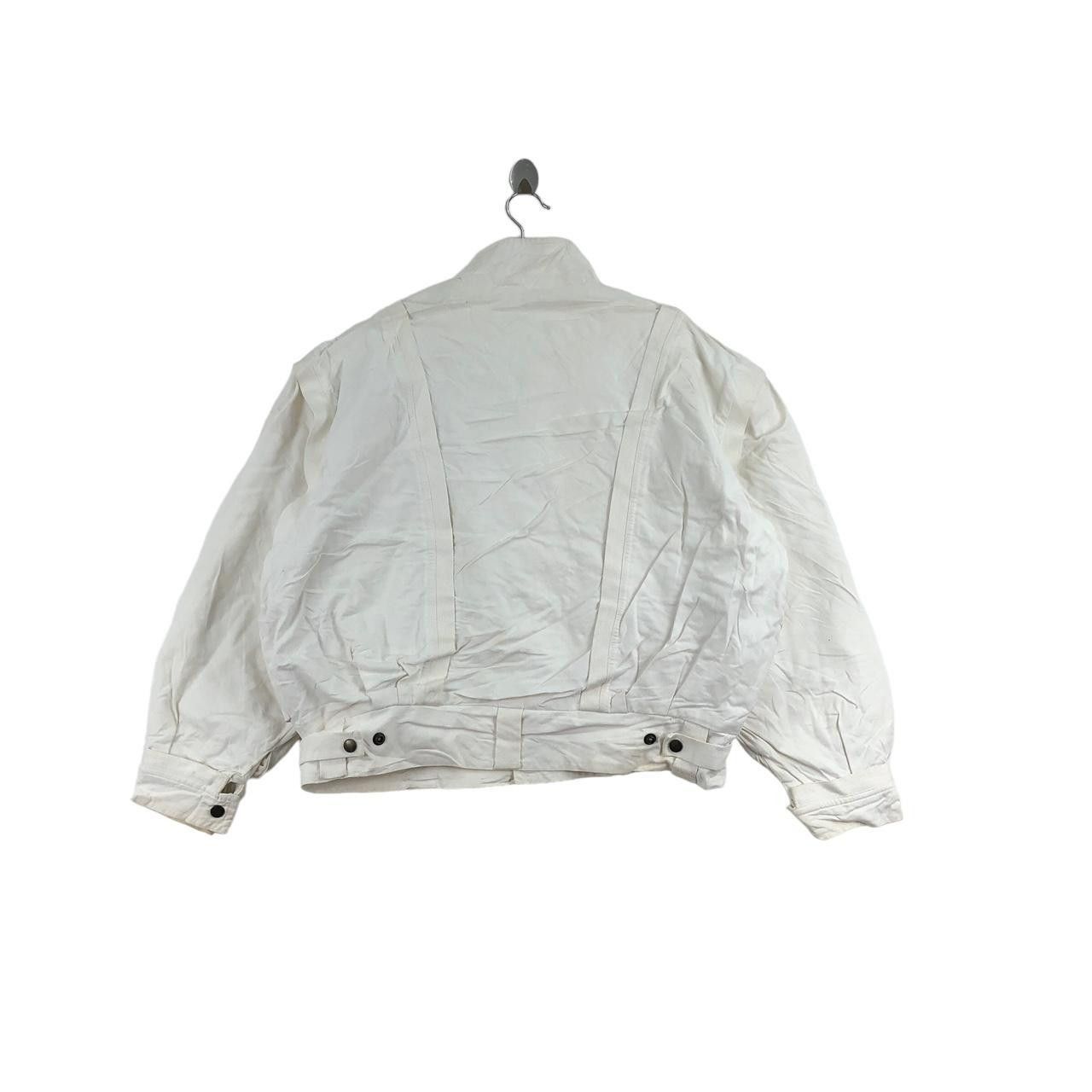 Vintage Vintage DOG FIGHT PARIS Beige Baggy Denim Jeans Jacket Coat Size S / US 4 / IT 40 - 2 Thumbnail