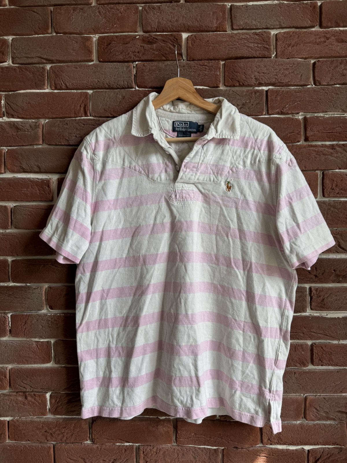 Polo Ralph Lauren Vintage Rugby Polo Ralph Lauren PRL White Pink Large Hype Size US L / EU 52-54 / 3 - 1 Thumbnail