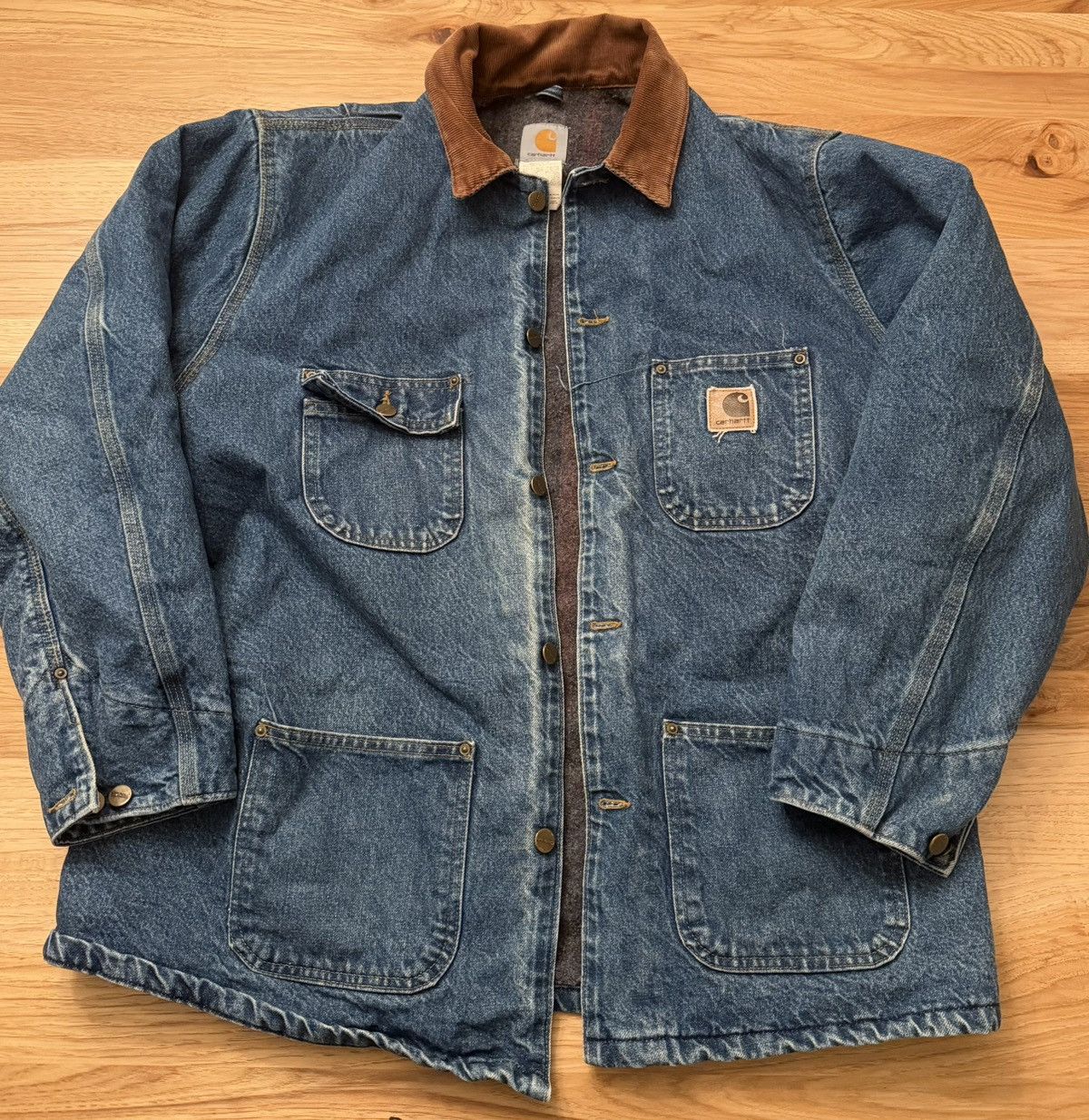 Carhartt Vintage Carhartt C59 DST Denim Jacket Size Large USA Made Size US L / EU 52-54 / 3 - 1 Thumbnail