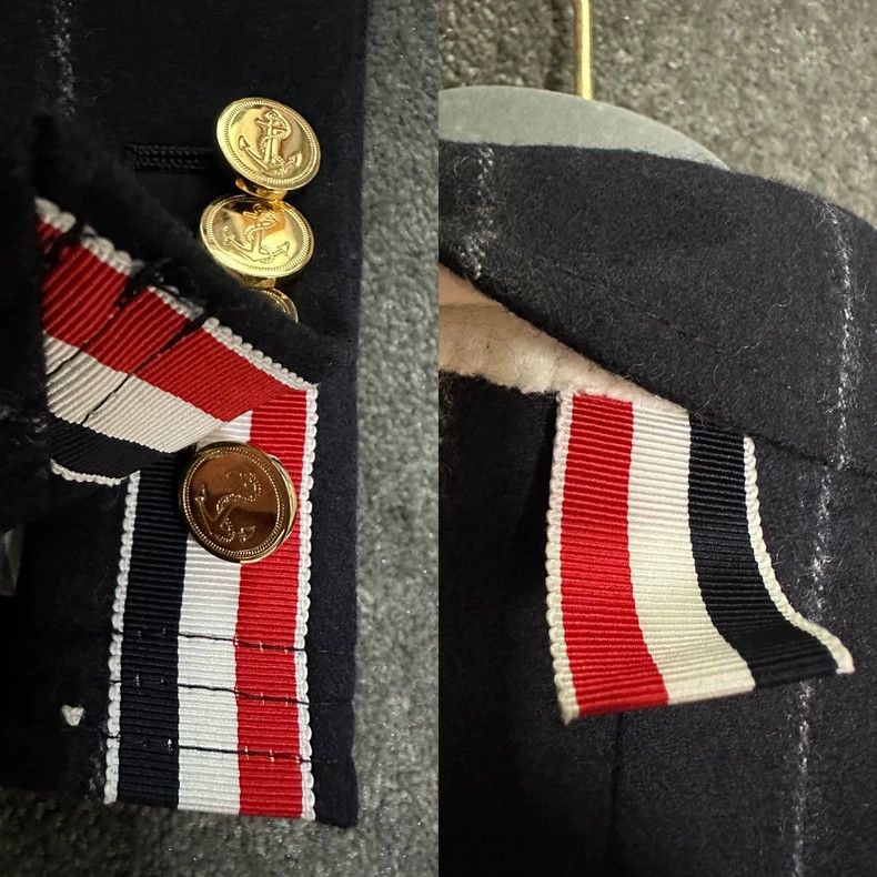 Thom Browne Thom Browne size0 Blue flannel suit and woolen overcoat Size 34S - 4 Thumbnail