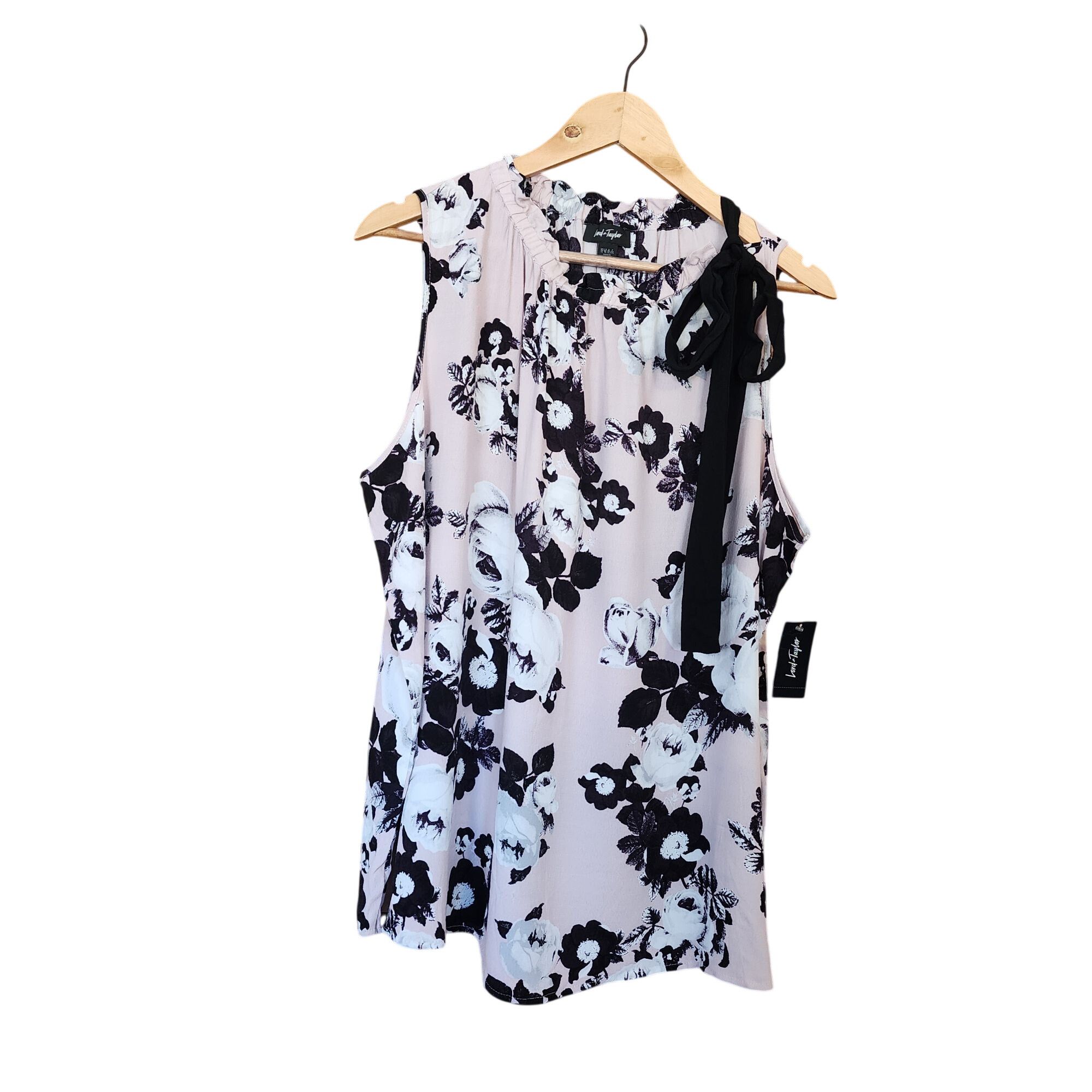 Lord & Taylor Lord & Taylor Hushed Violet Floral Sleeveless Blouse NWT Wom Size XL / US 12-14 / IT 48-50 - 1 Thumbnail