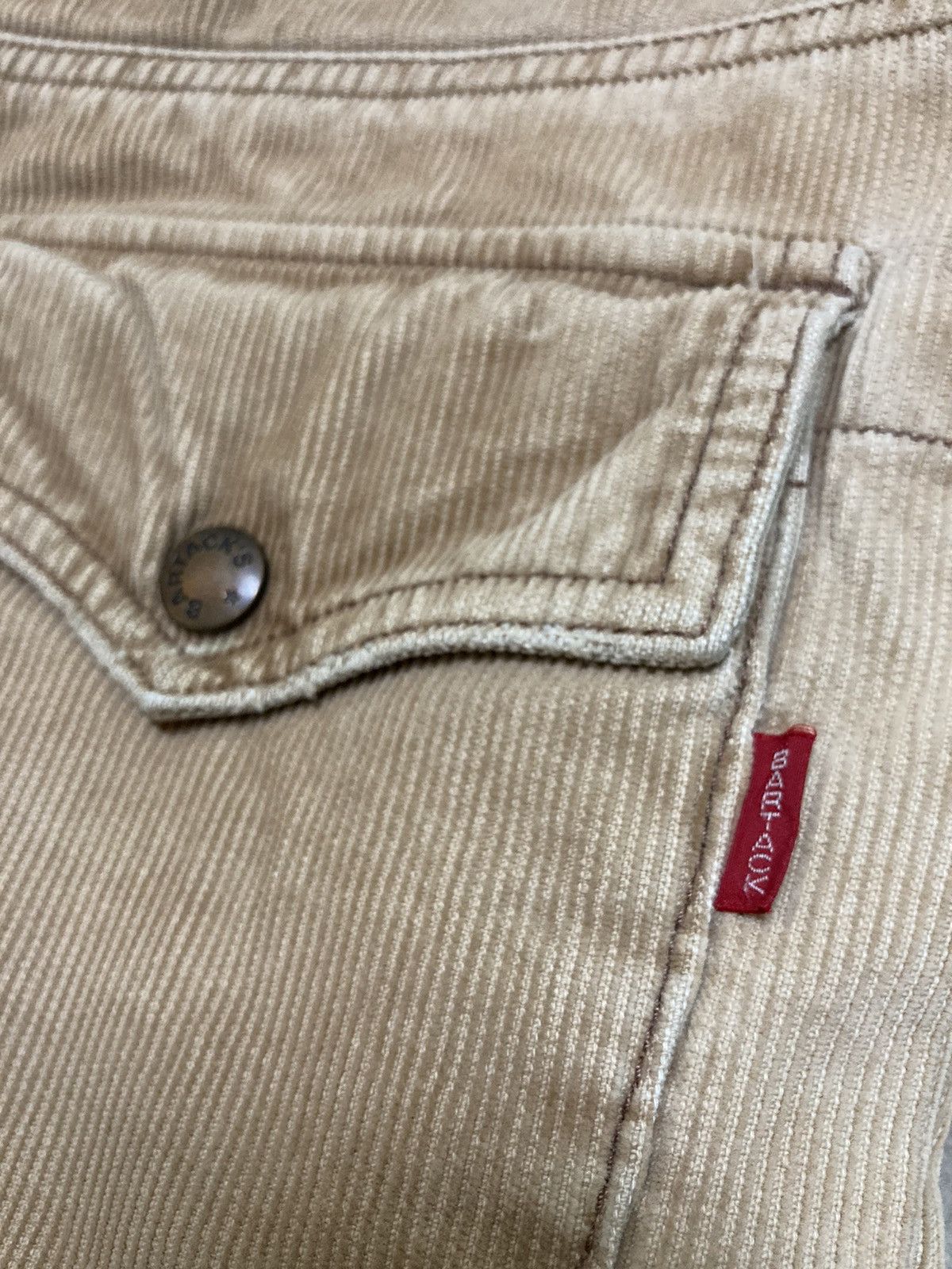 Japanese Brand Distressed Bartack Corduroy Bush Pants Size US 30 / EU 46 - 19 Thumbnail