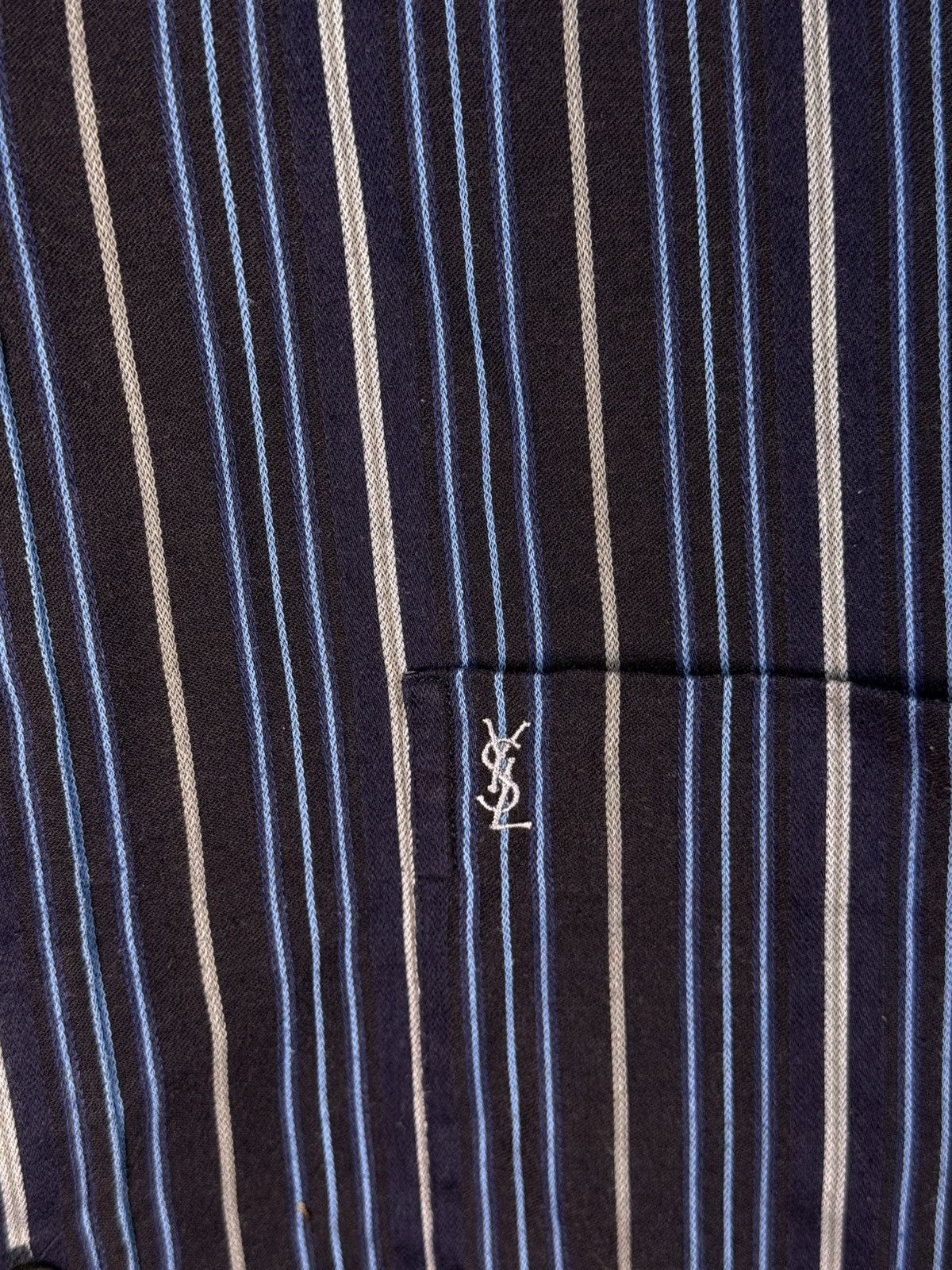 Yves Saint Laurent Super Soft YSL Shirt Summer Button Up w/ Logo Vintage Collar Size US L / EU 52-54 / 3 - 3 Thumbnail
