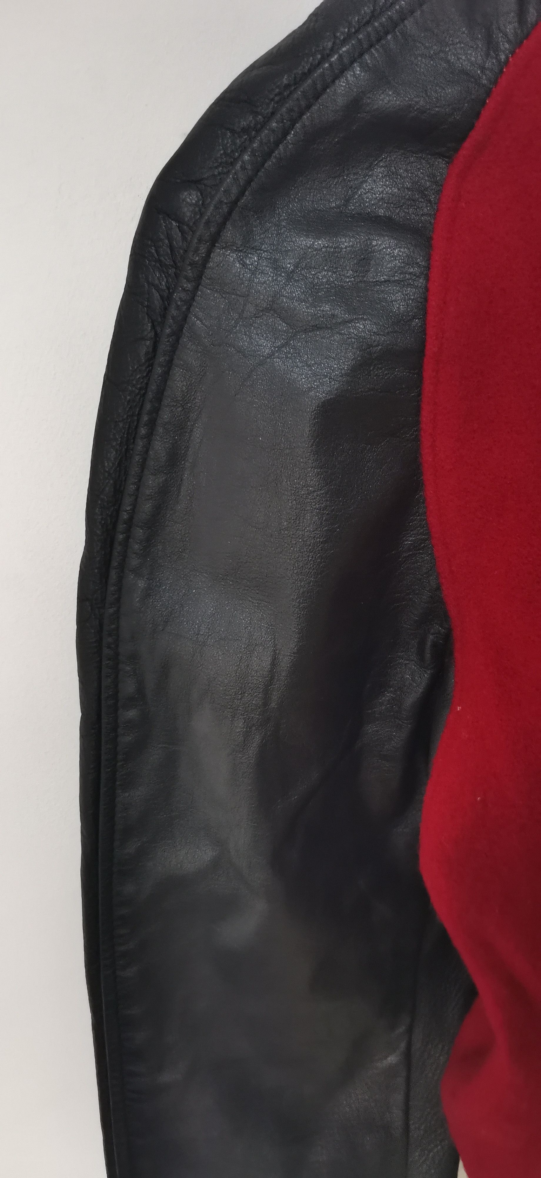 Skookum Vintage SKOOKUM Varsity Jacket–Red & Black Leather Sleeves Size US M / EU 48-50 / 2 - 10 Thumbnail