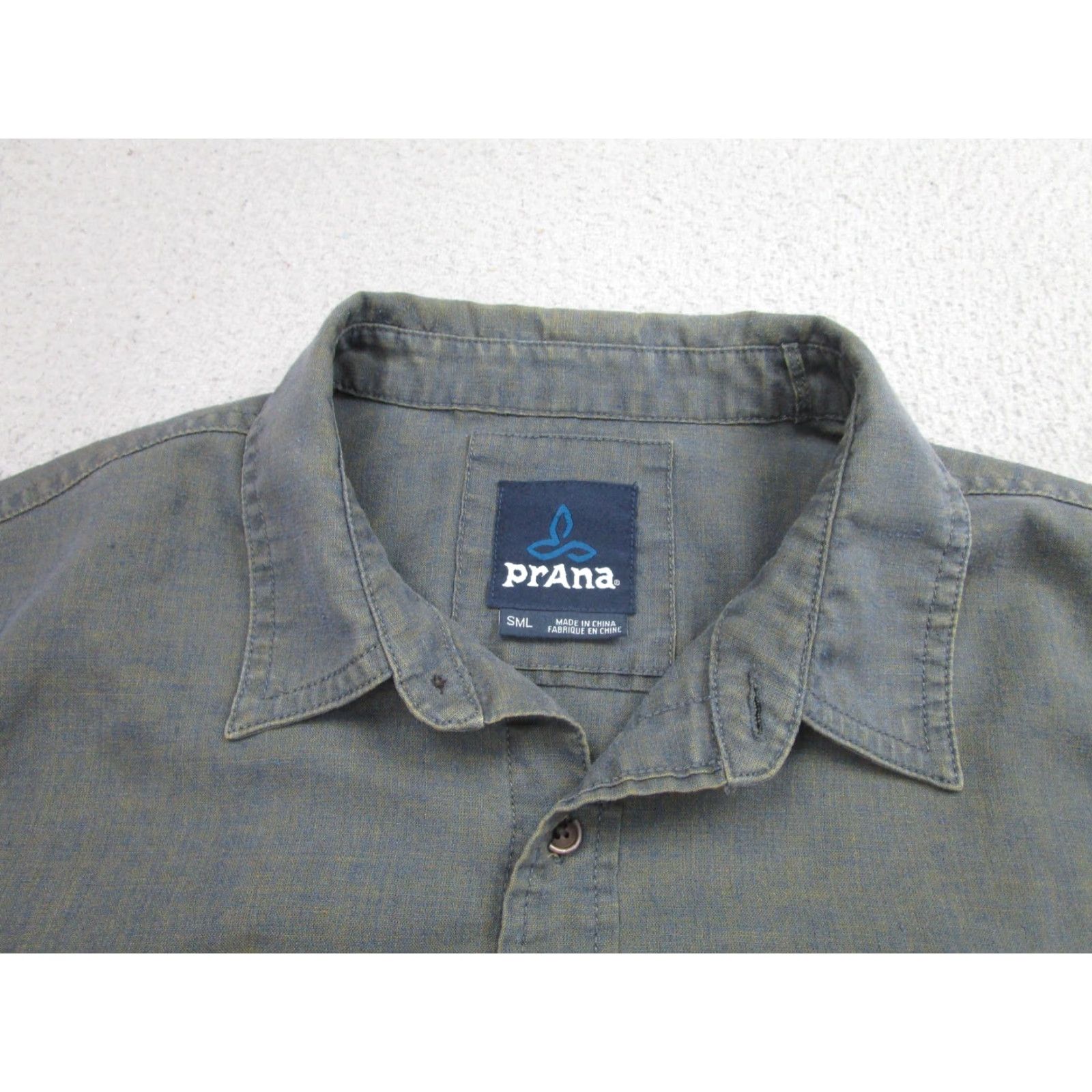Prana prAna Shirt Mens Small Short Sleeve Button-Up Pocket Hemp Casual Blue M13180487 Size US S / EU 44-46 / 1 - 3 Thumbnail