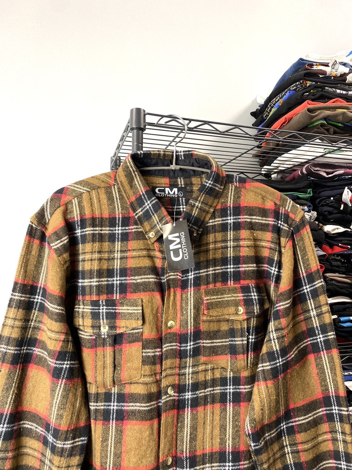 Rap Tees Design Travis Scott Brown Flannel Plaid Shirt Checkered Hype Size US L / EU 52-54 / 3 - 2 Thumbnail