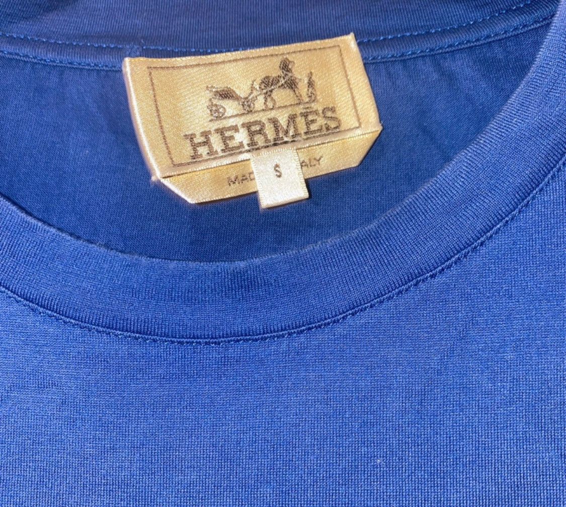 Hermes Hermès Blue Tshirt Size US S / EU 44-46 / 1 - 3 Thumbnail