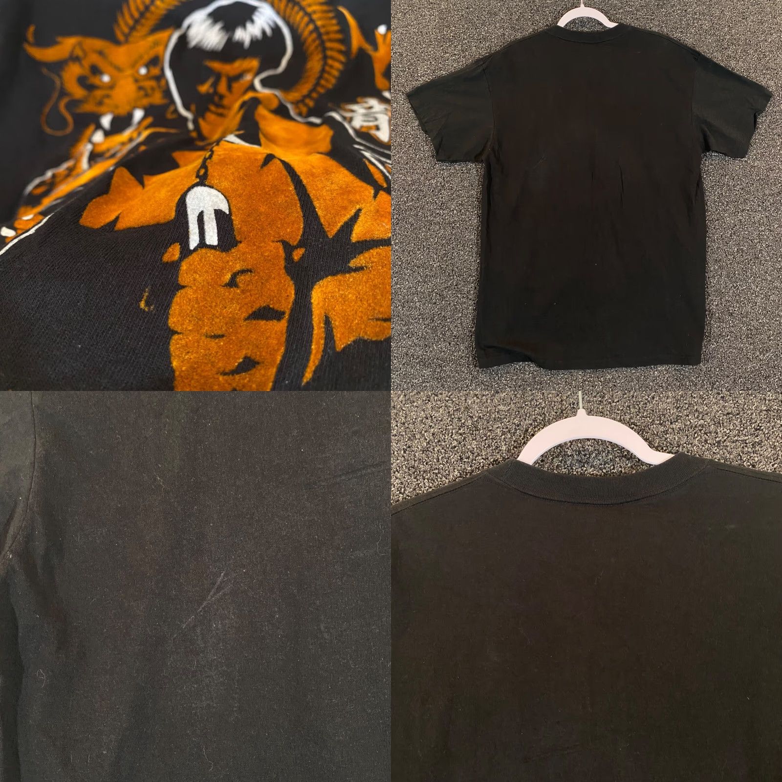 Anvil VINTAGE Bruce Lee Shirt Mens XL Black Short Sleeve Movie Character Tee Cotton 90s Logo Graphic Size US XL / EU 56 / 4 - 8 Thumbnail